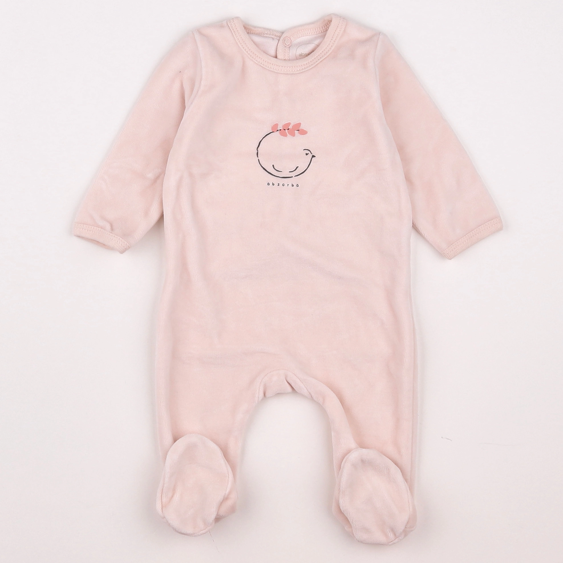 Absorba - pyjama velours rose - 3 mois