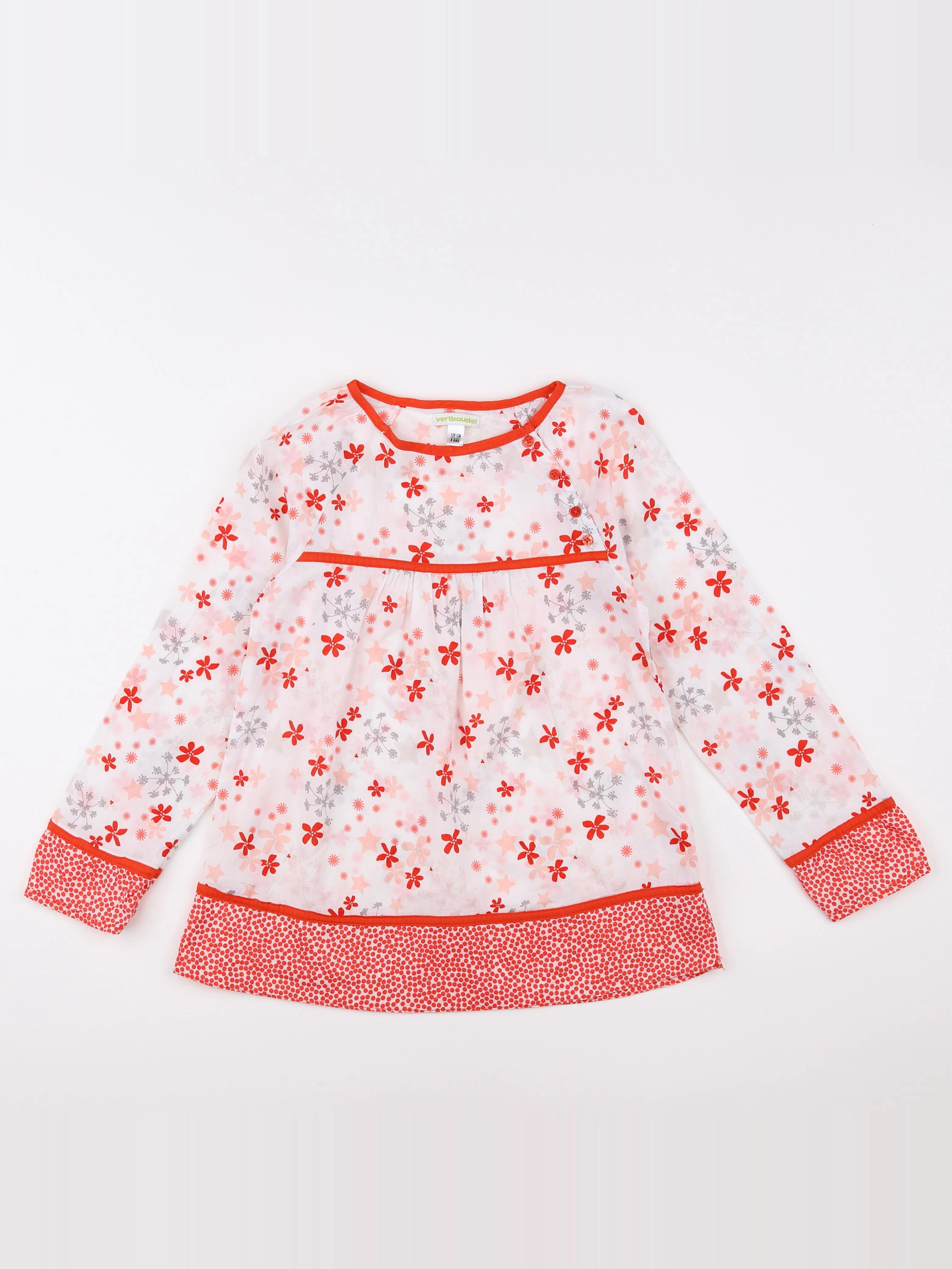 Vertbaudet - blouse multicolore - 8 ans