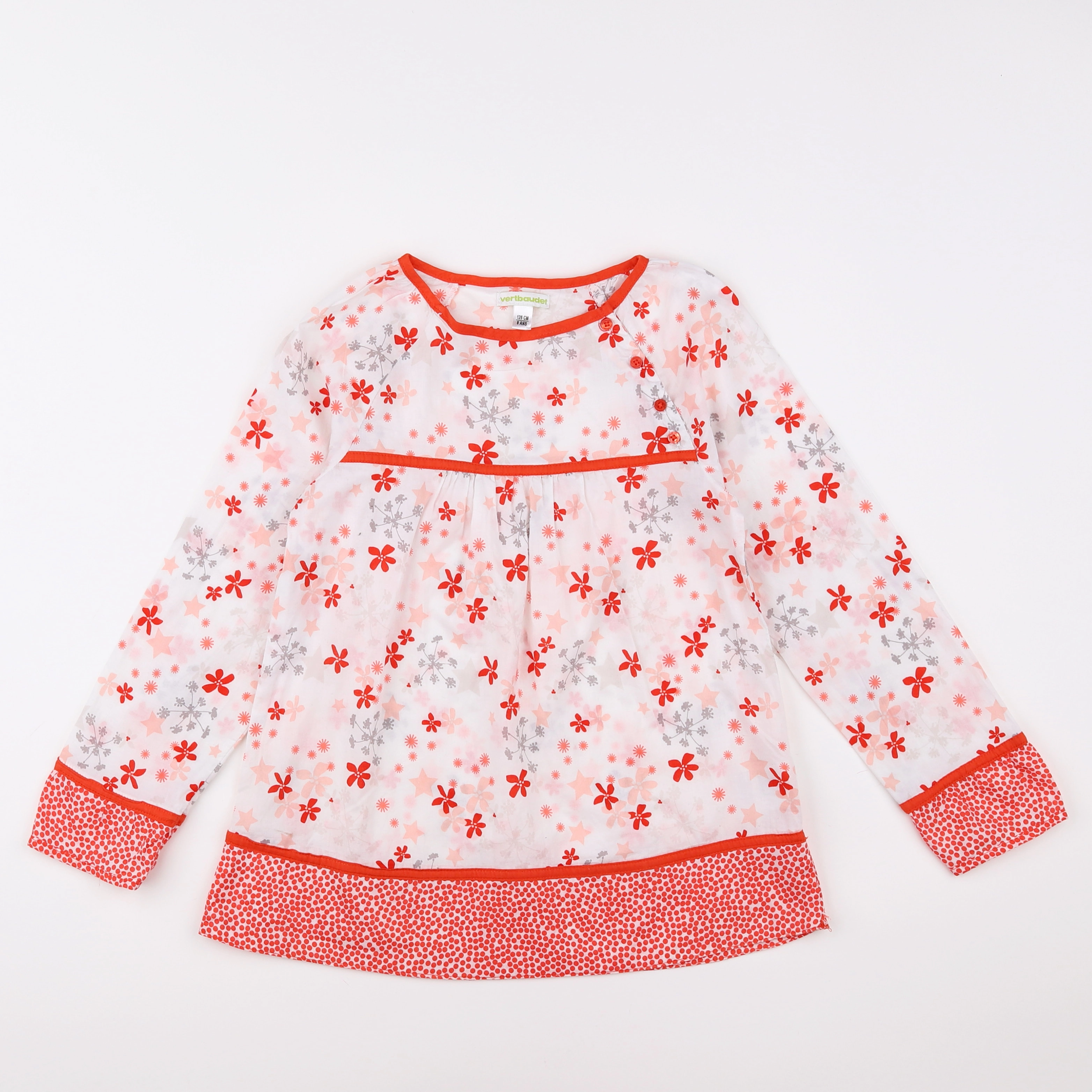 Vertbaudet - blouse multicolore - 8 ans