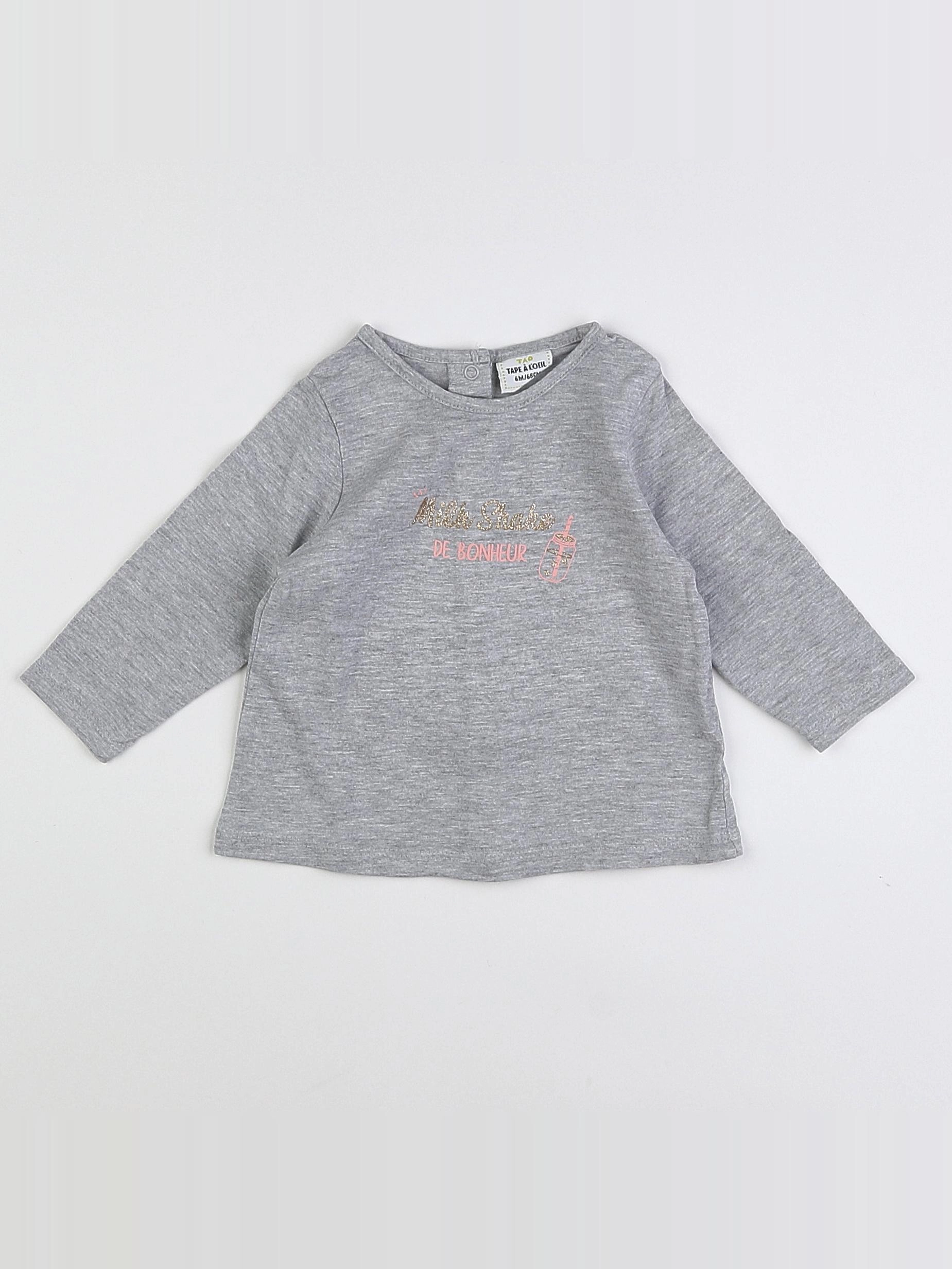 Tape à l'oeil - tee-shirt gris - 6 mois