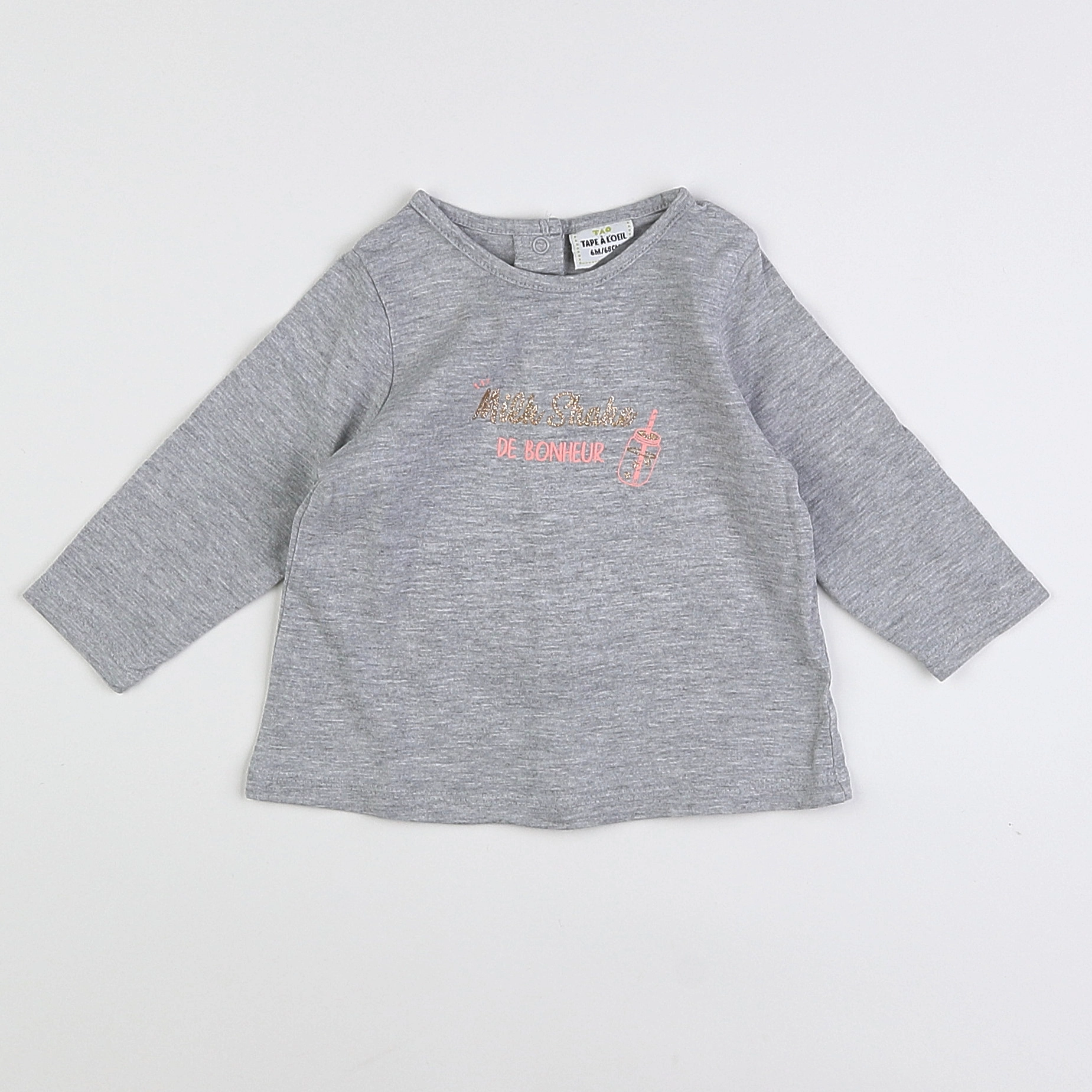 Tape à l'oeil - tee-shirt gris - 6 mois