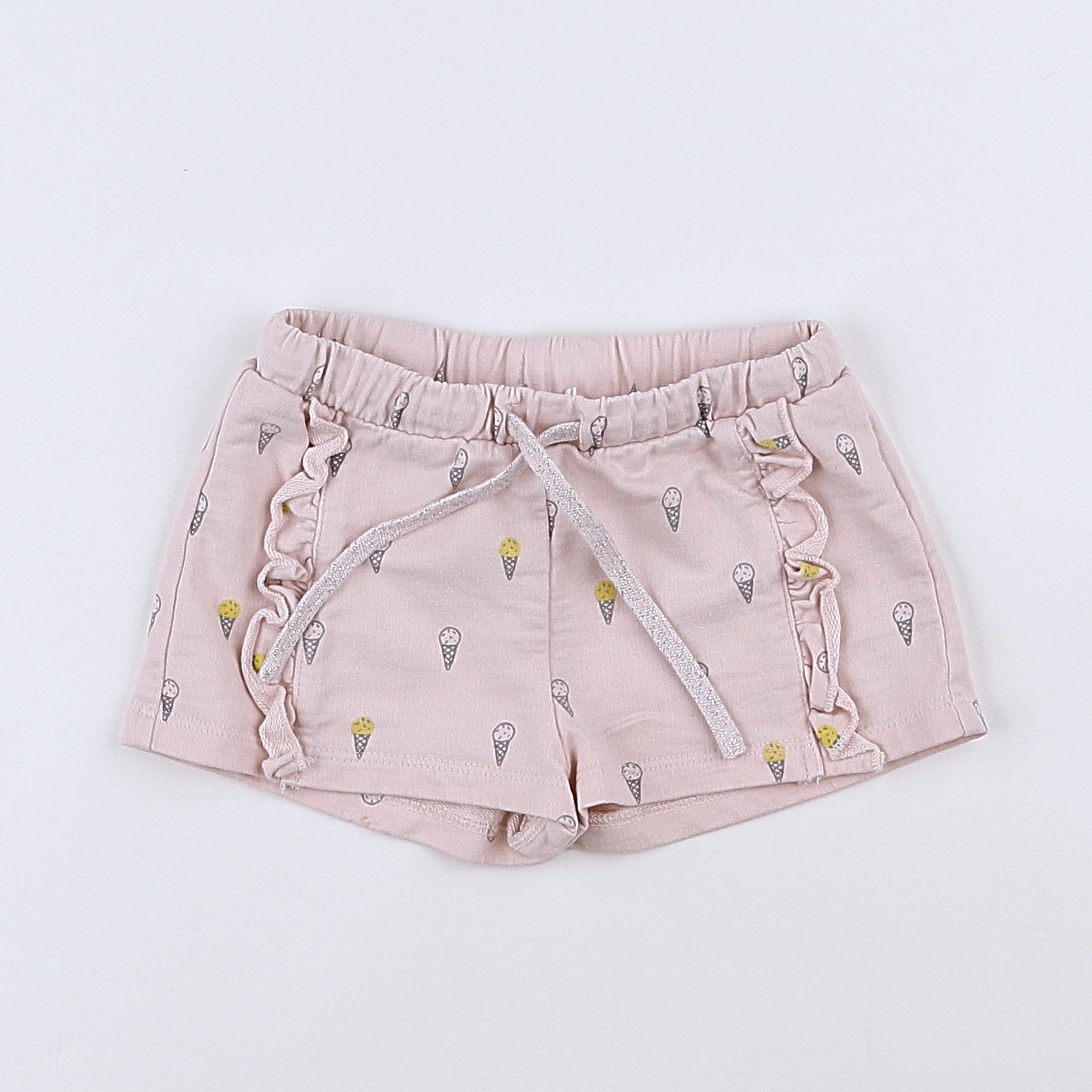 Boutchou - short rose,argent - 18 mois