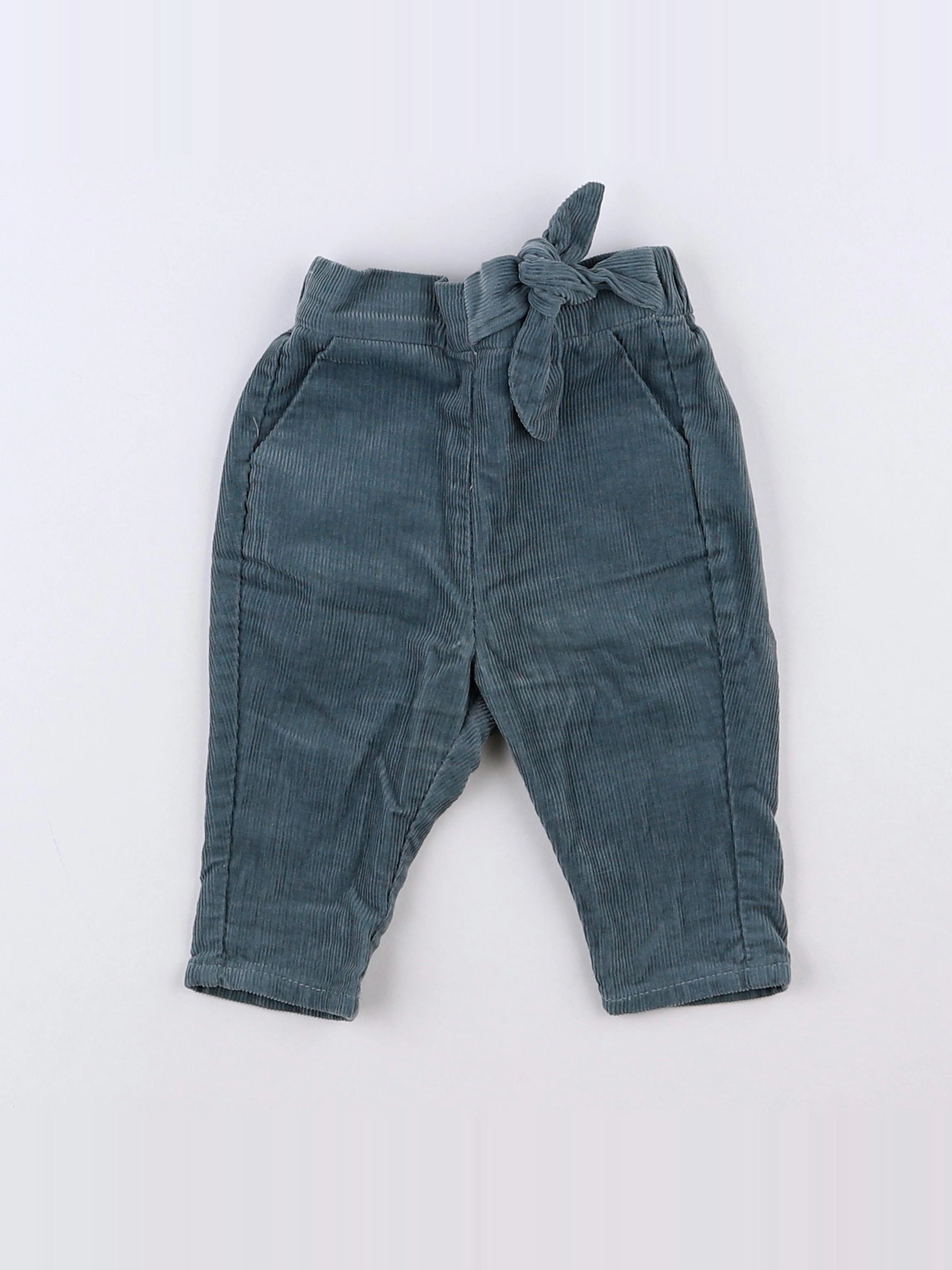 Vertbaudet - pantalon vert - 3 mois