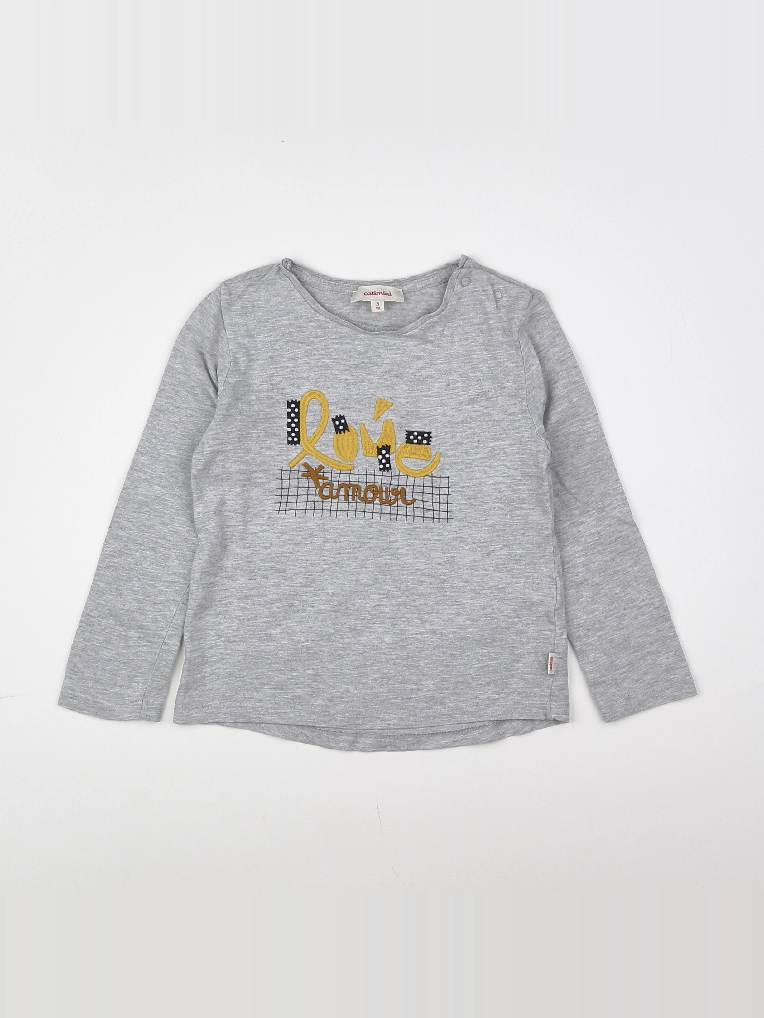 Catimini - tee-shirt gris - 3 ans