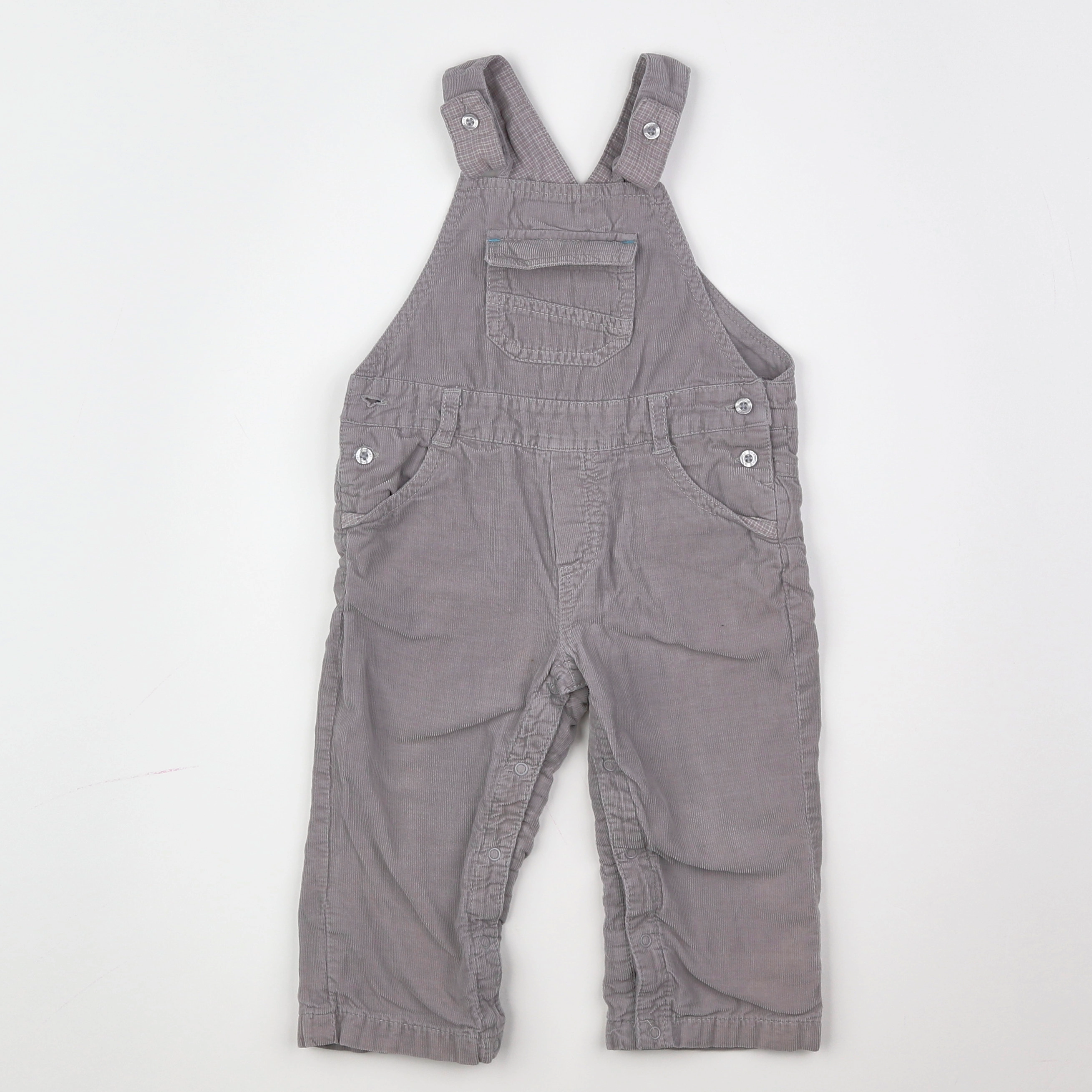 Vertbaudet - salopette gris - 12 mois