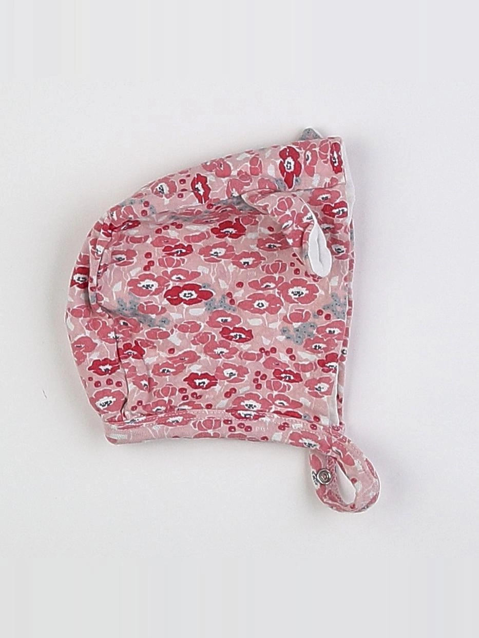 Petit Bateau - bonnet blanc, rose - 12 mois