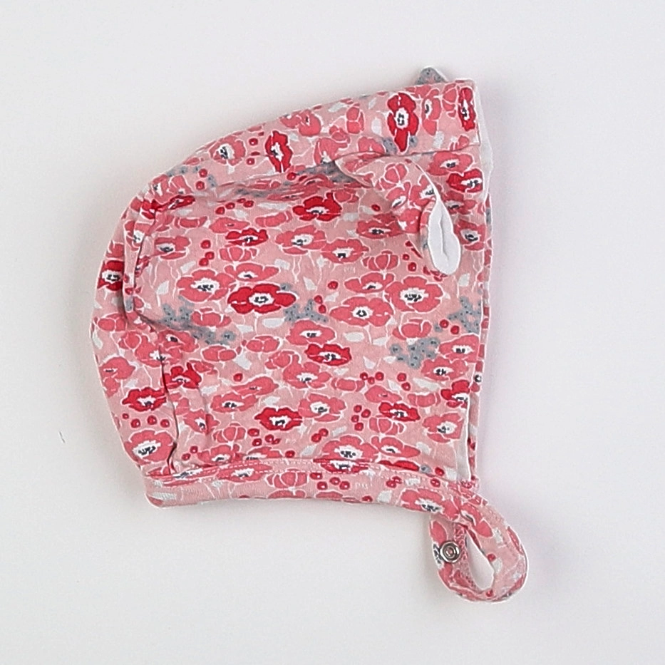 Petit Bateau - bonnet blanc, rose - 12 mois