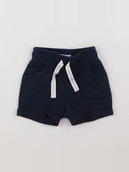 Okaidi - short bleu, blanc - 3 mois
