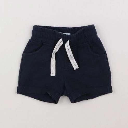 Okaidi - short bleu, blanc - 3 mois