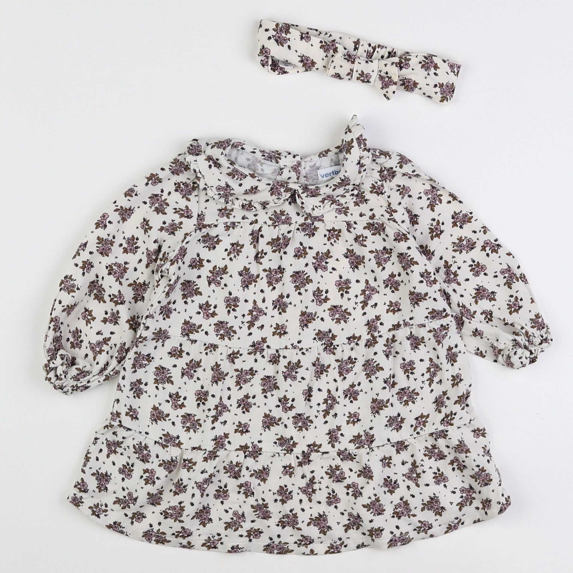 Vertbaudet - robe multicolore - 6 mois