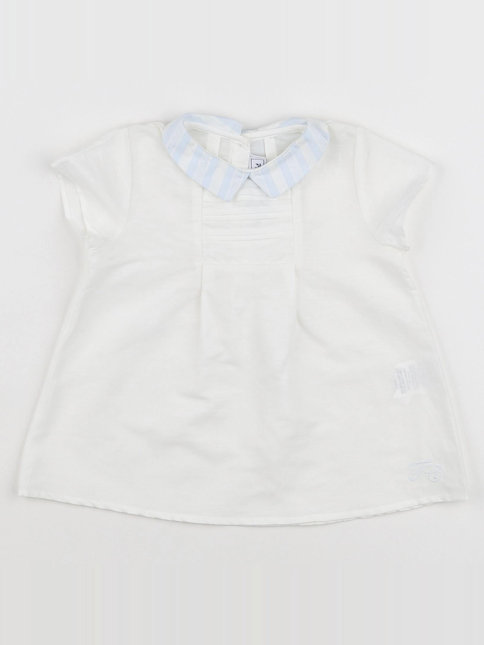 Tartine & Chocolat - blouse blanc, bleu - 18 mois