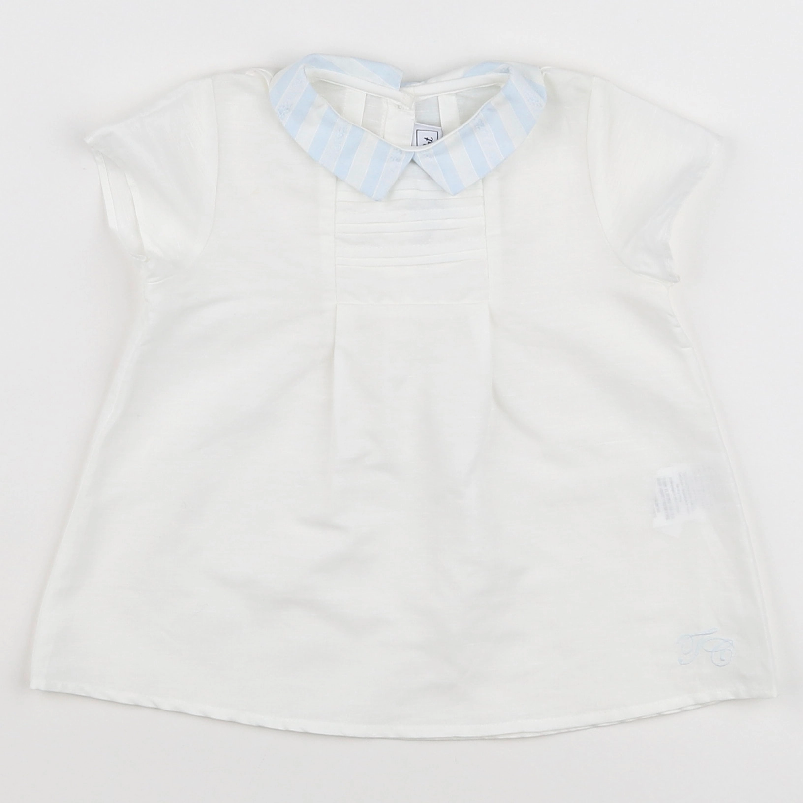 Tartine & Chocolat - blouse blanc, bleu - 18 mois