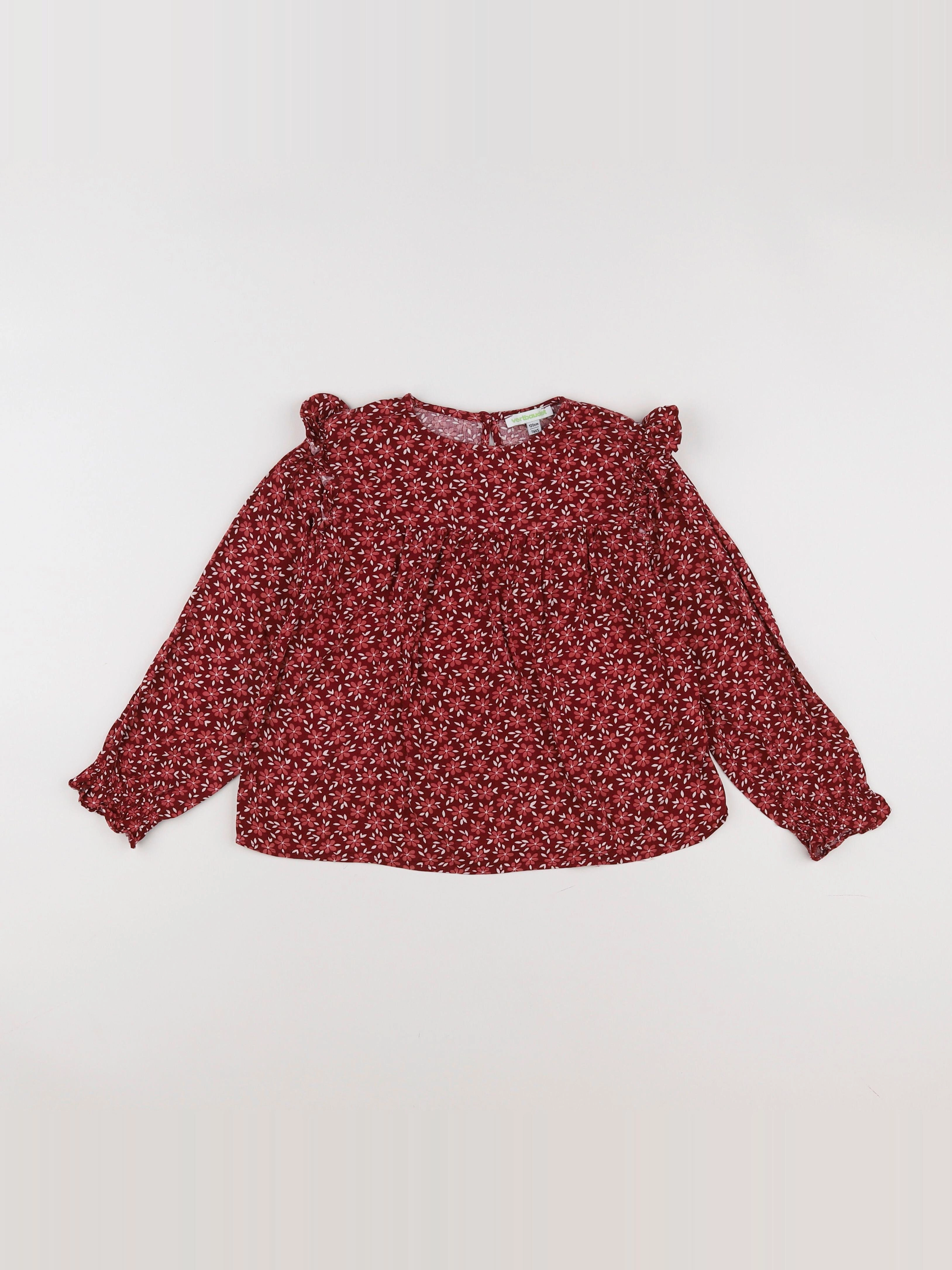 Vertbaudet - blouse rouge - 7 ans