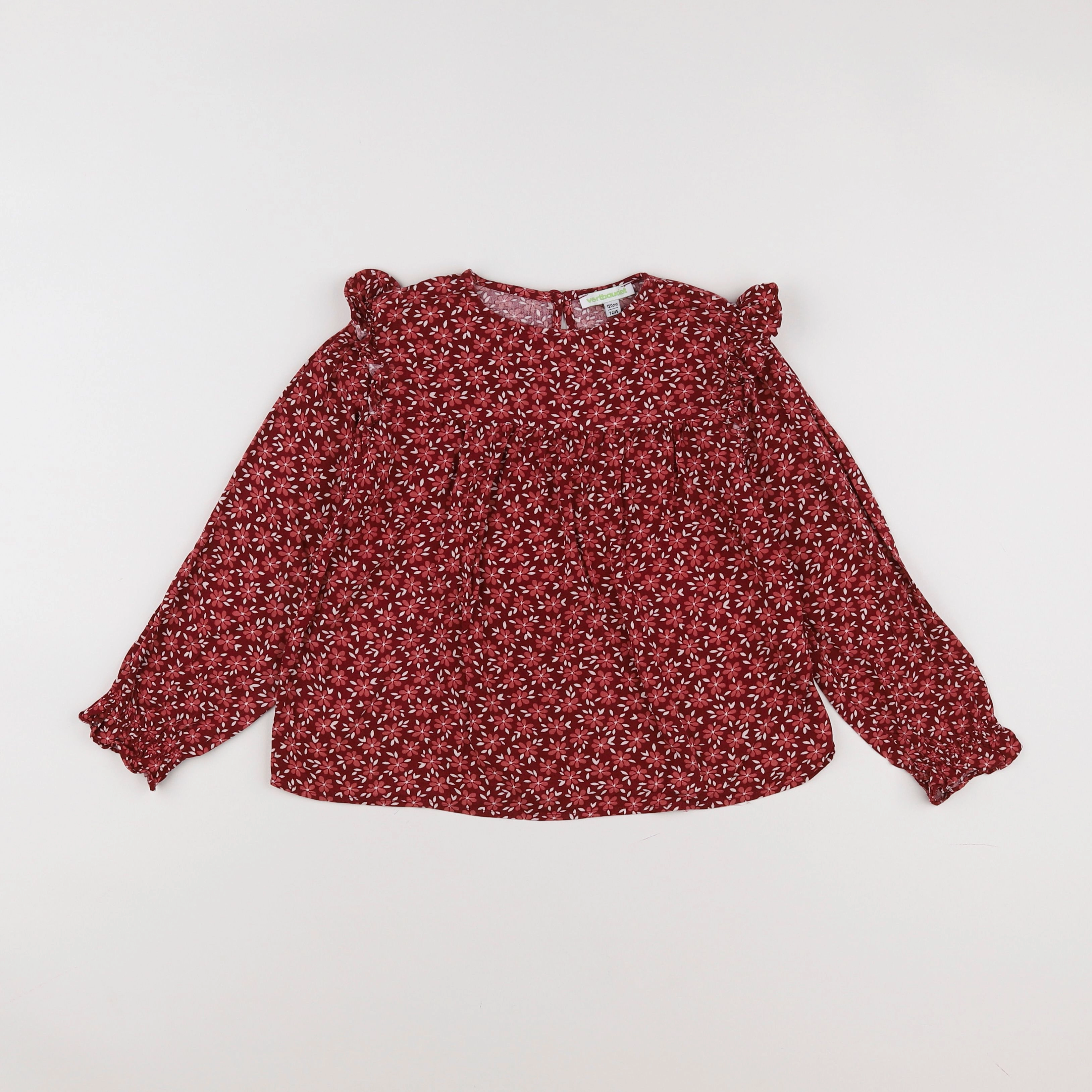 Vertbaudet - blouse rouge - 7 ans