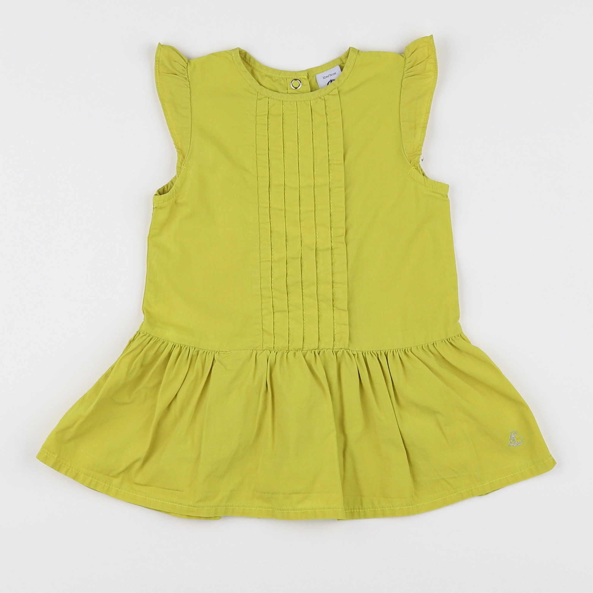 Petit Bateau - robe jaune - 12 mois