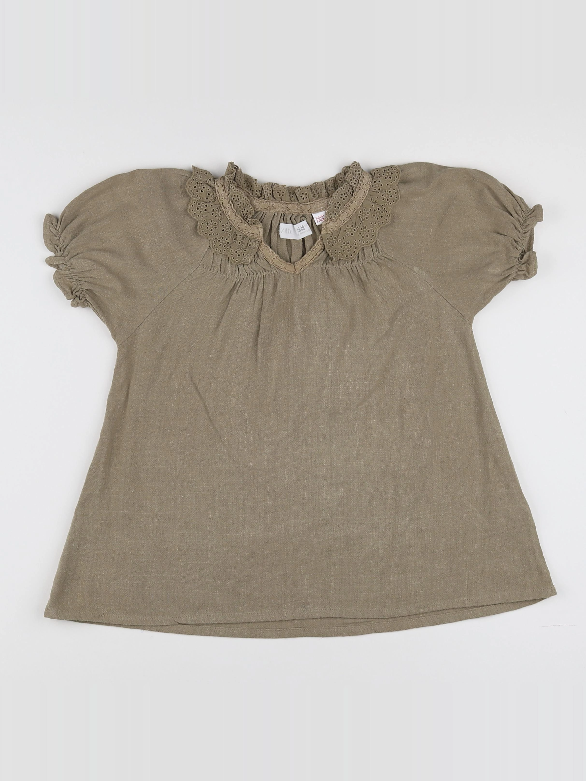 Zara - robe vert - 12/18 mois
