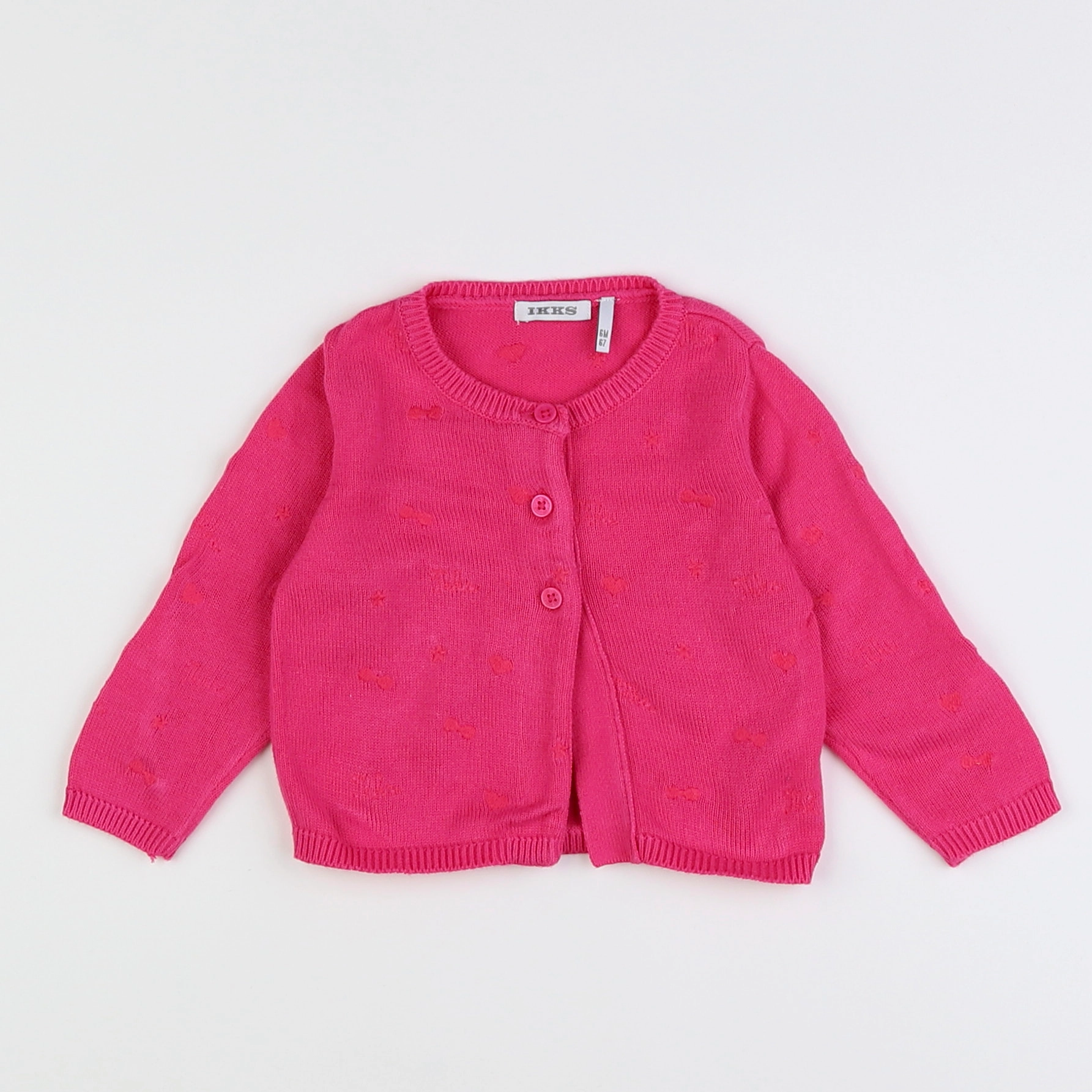 IKKS - gilet rose - 6 mois