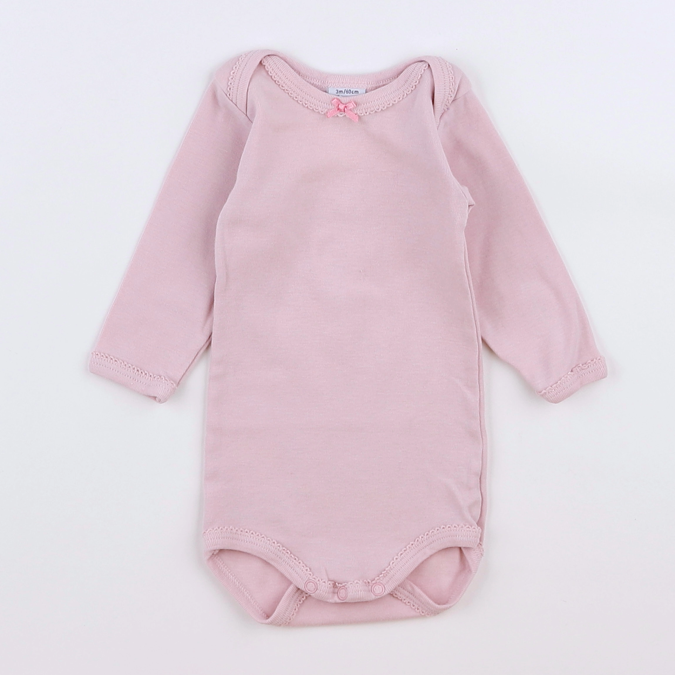 Petit Bateau - body rose - 3 mois