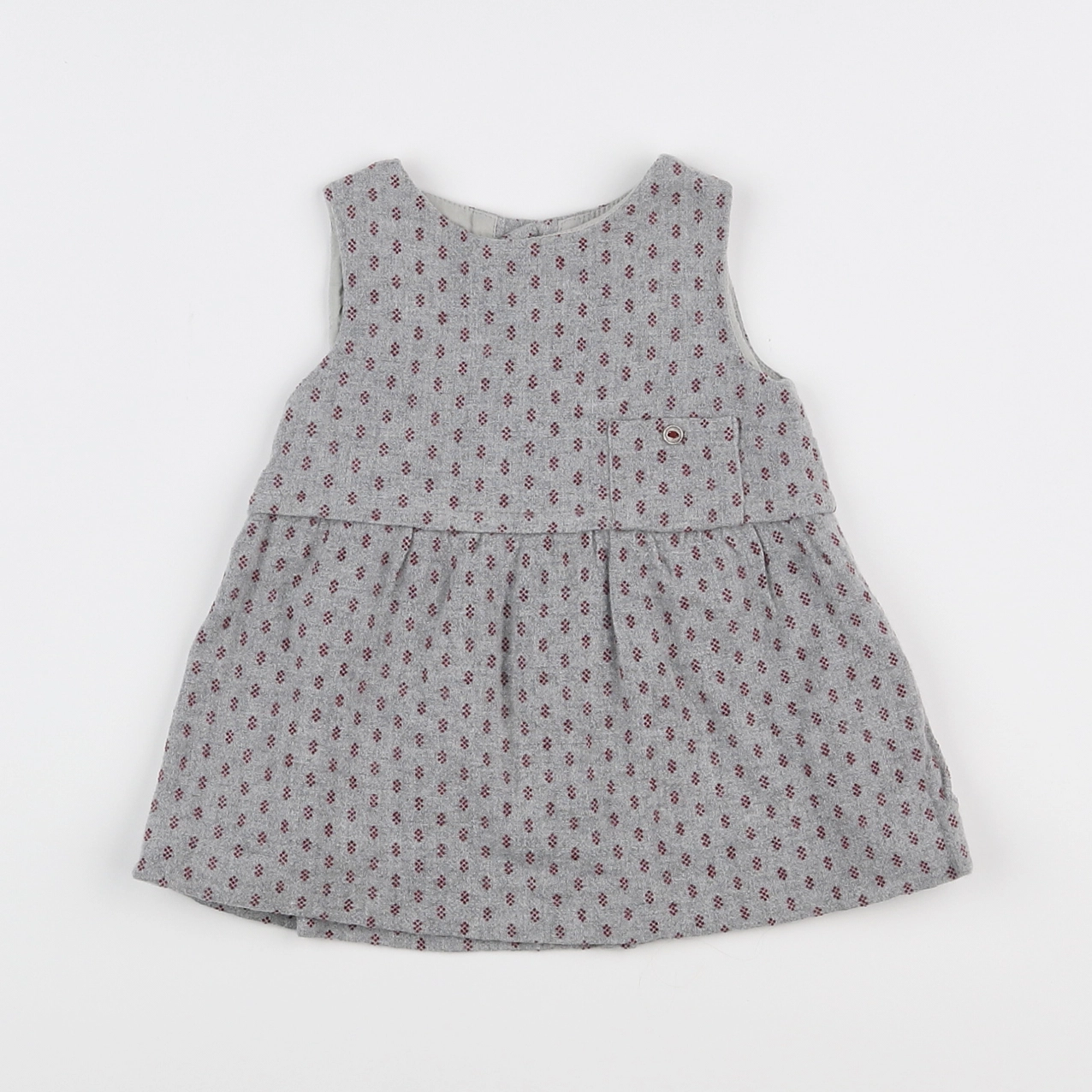 Zara - robe gris - 6/9 mois