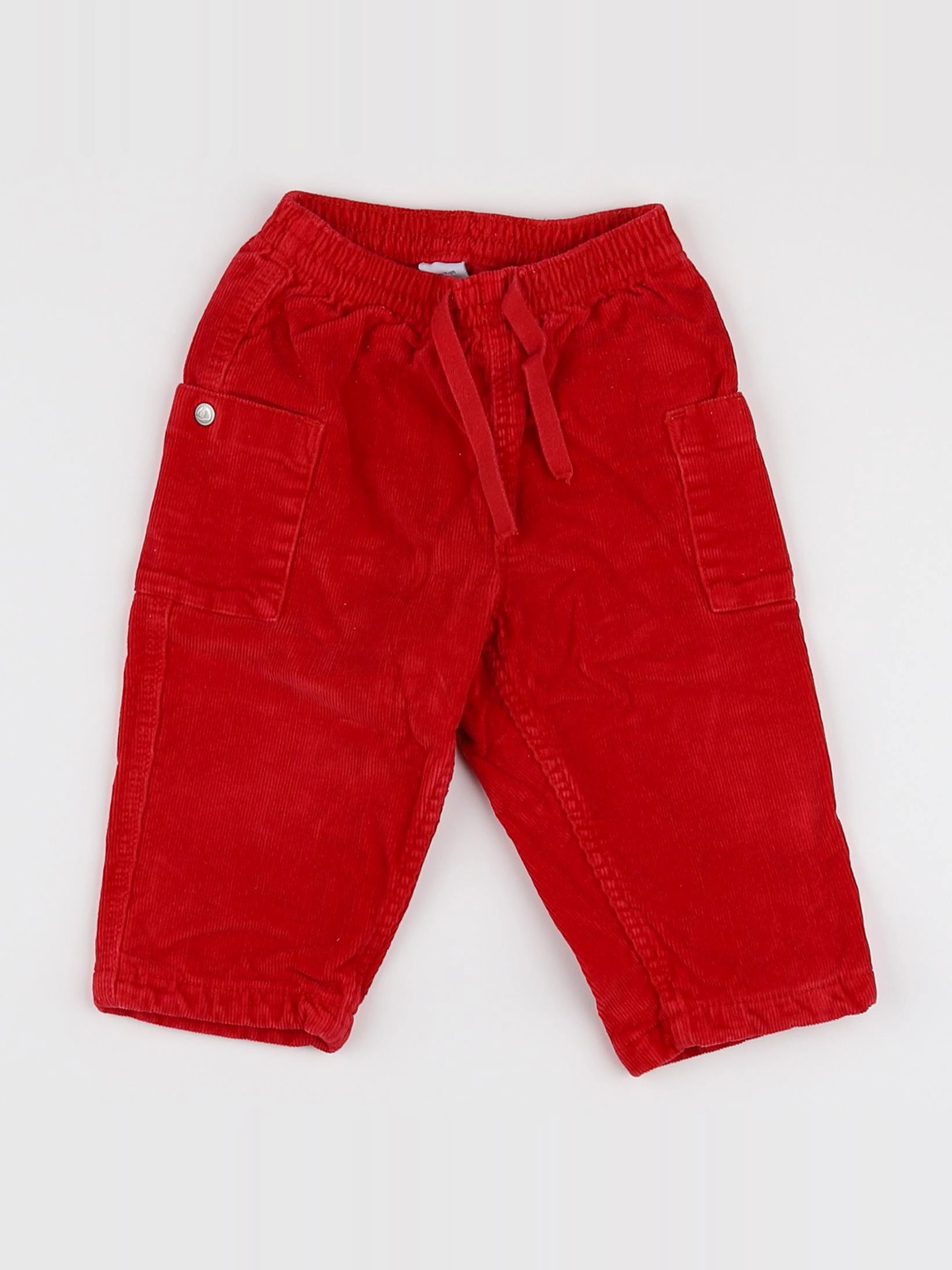 Petit Bateau - pantalon rouge - 12 mois
