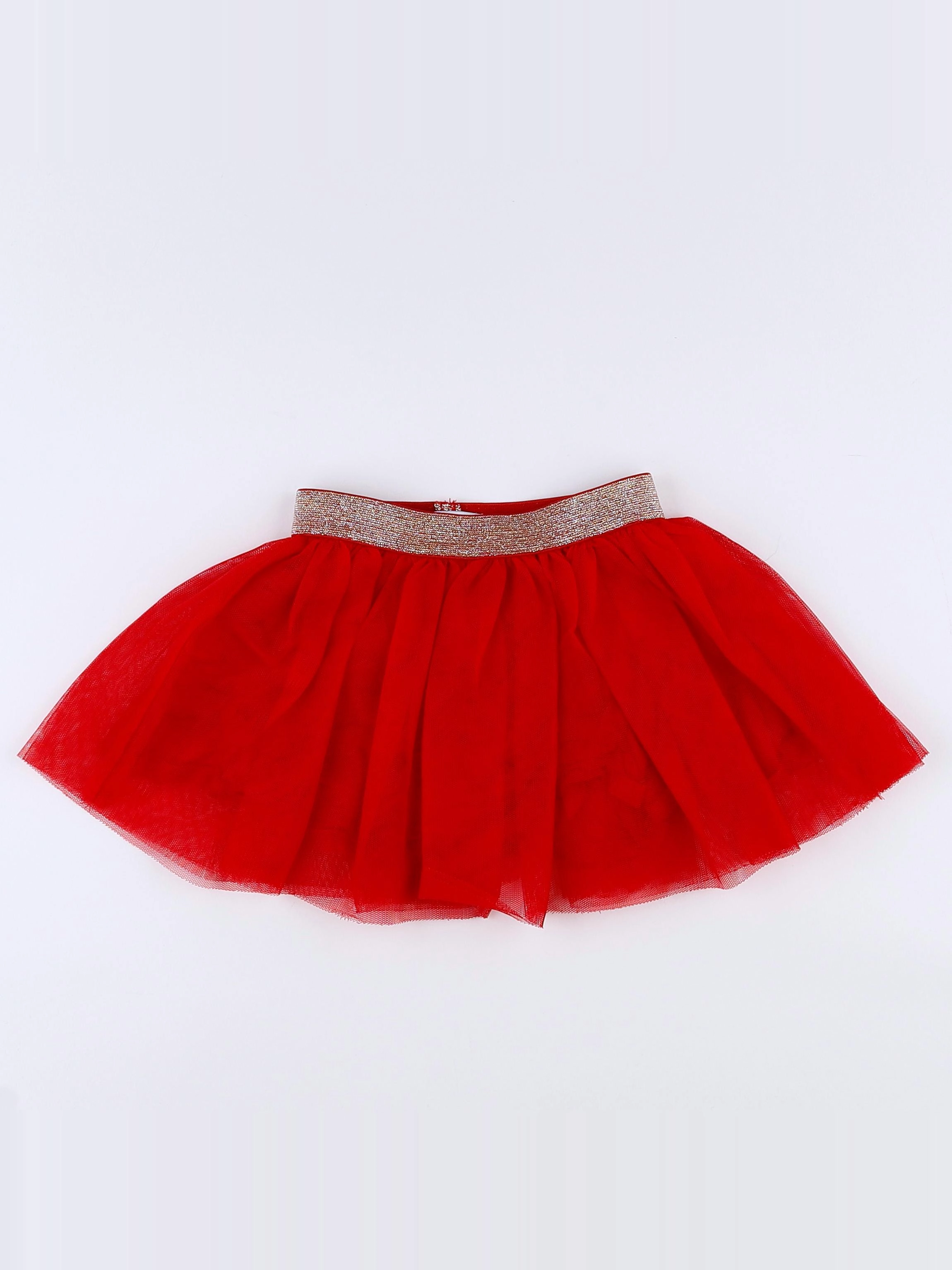 Vertbaudet - jupe rouge - 12 mois