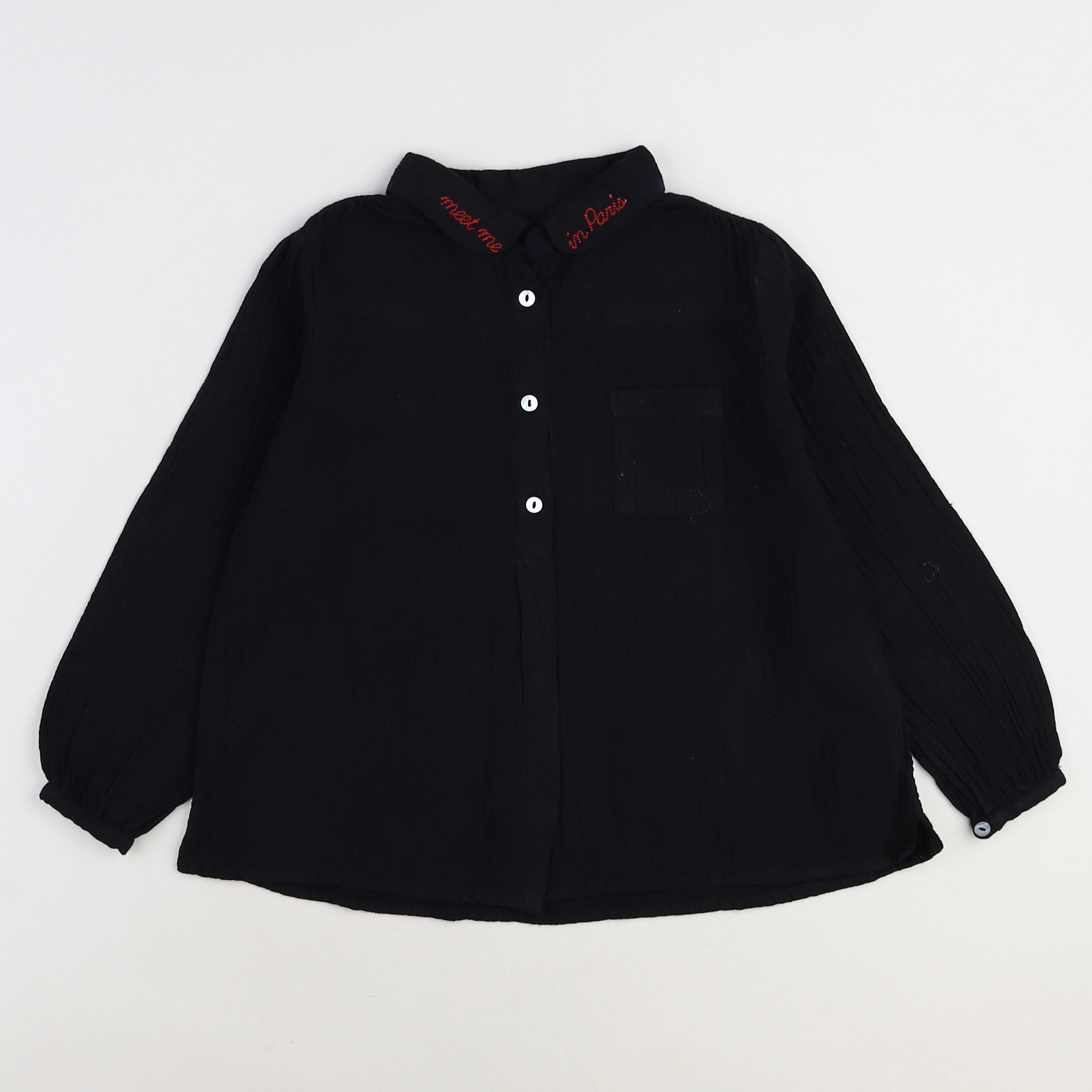 Bonton - blouse noir (neuf) - 6 ans