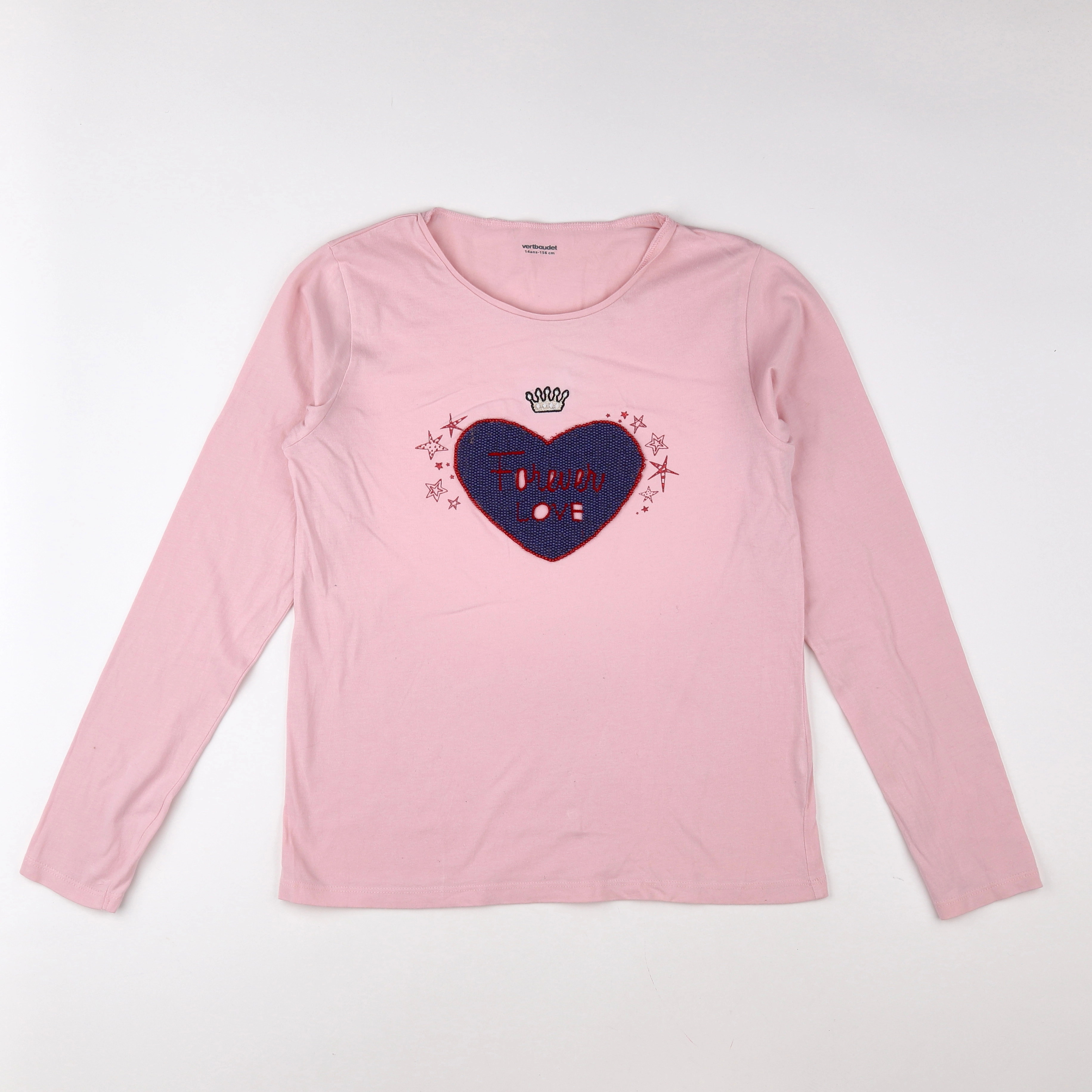 Vertbaudet - tee-shirt rose - 14 ans