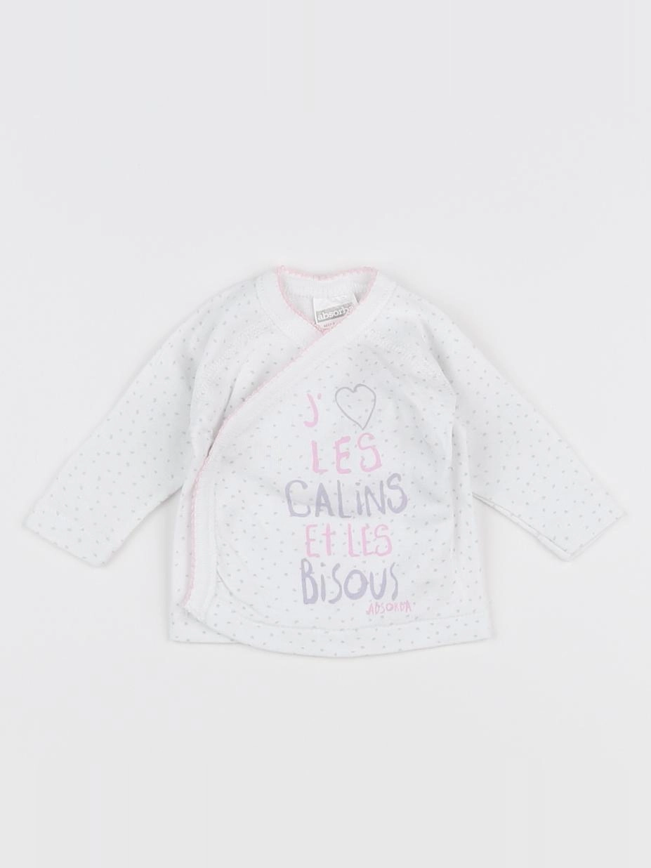 Absorba - tee-shirt blanc - 0 mois