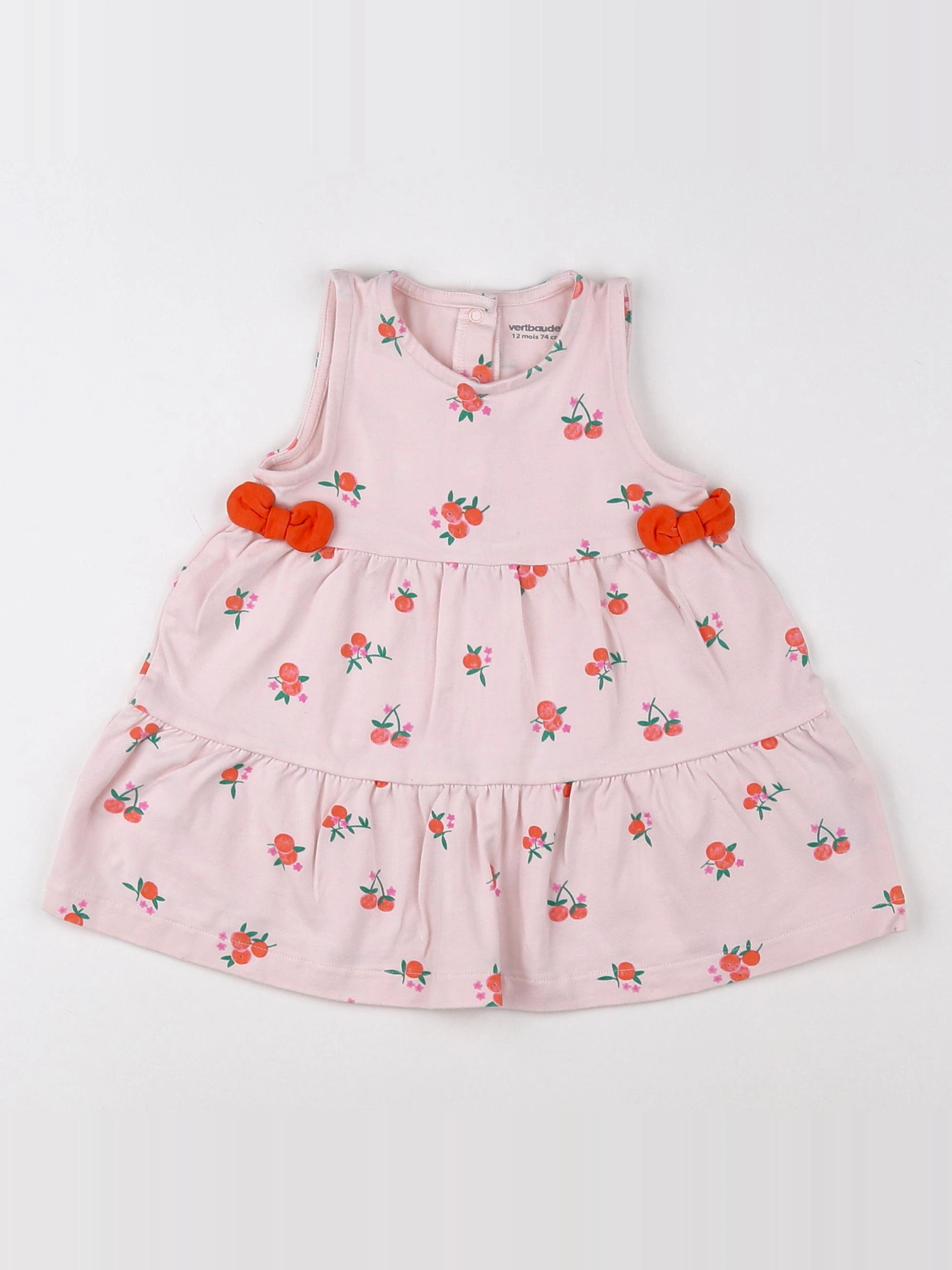 Vertbaudet - robe rose - 12 mois
