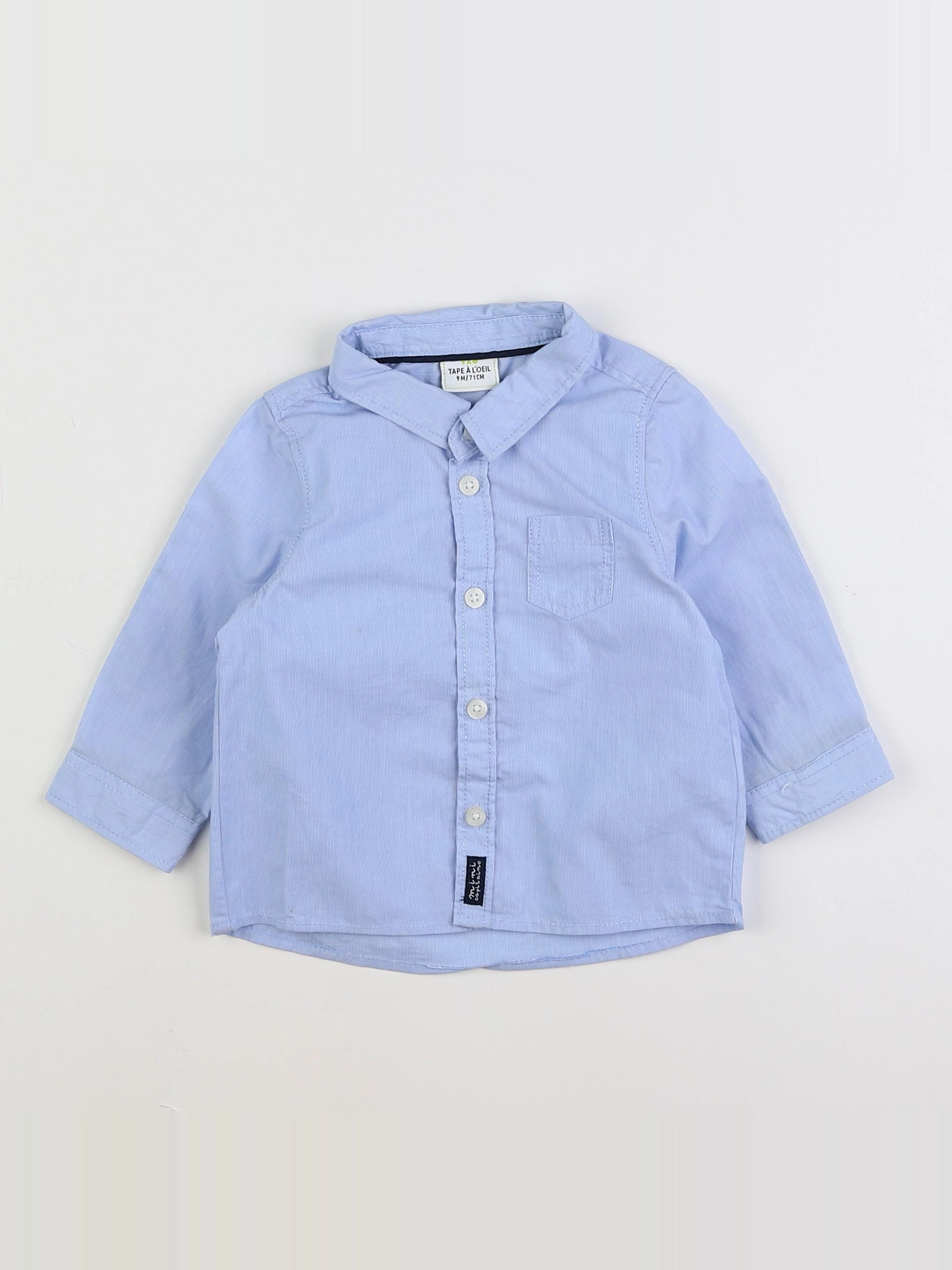 Tape à l'oeil - chemise bleu - 9 mois