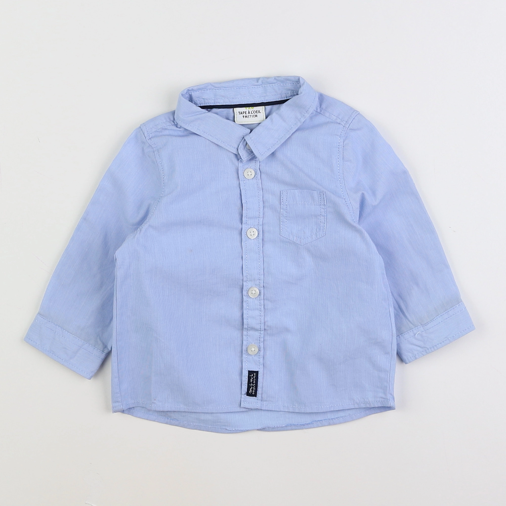Tape à l'oeil - chemise bleu - 9 mois