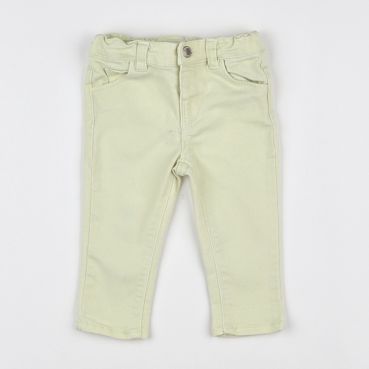 Vertbaudet - pantalon jaune - 12 mois