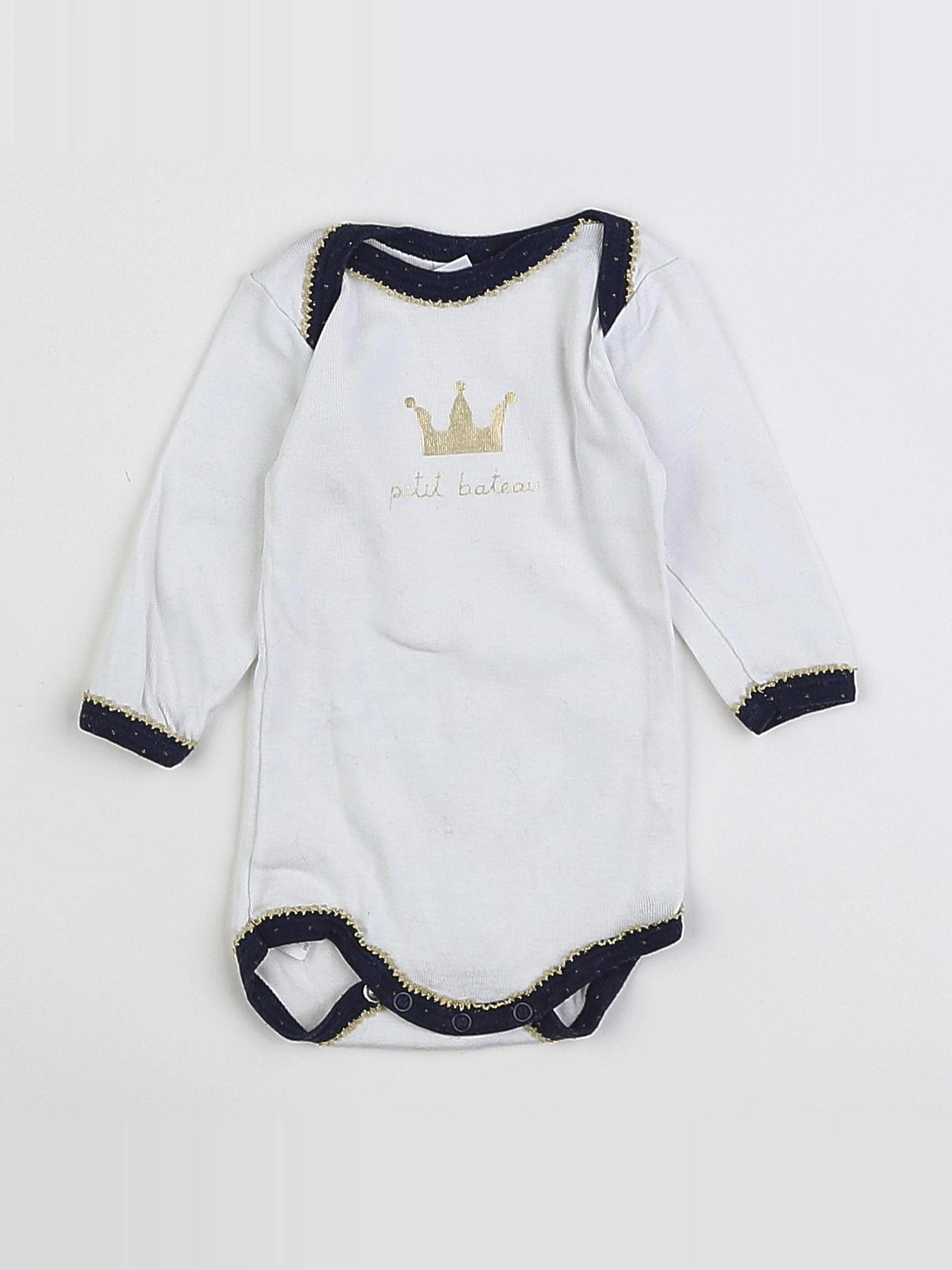 Petit Bateau - body blanc - 3 mois