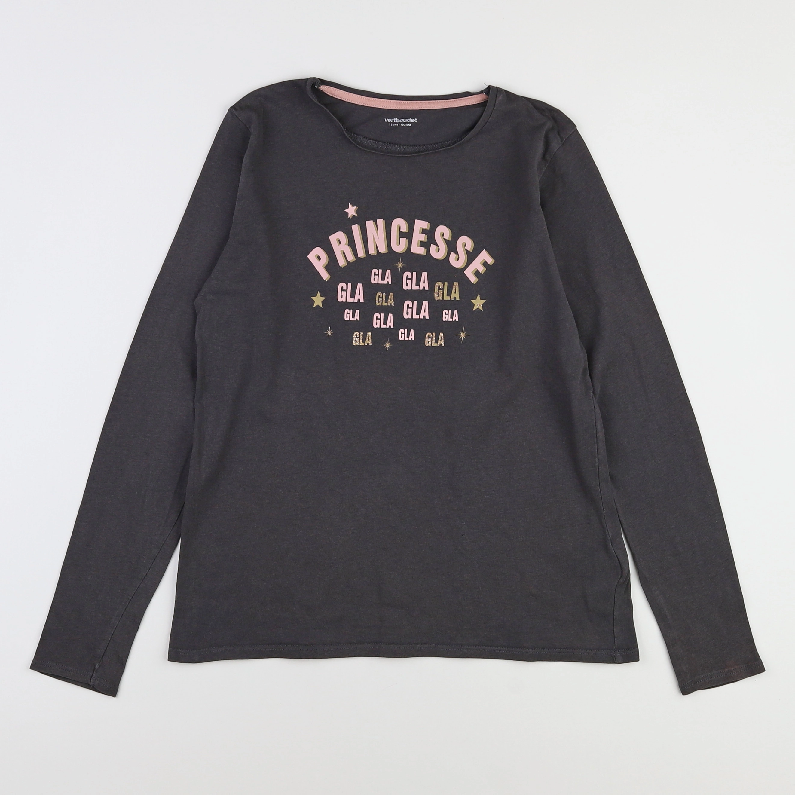 Vertbaudet - tee-shirt gris - 12 ans
