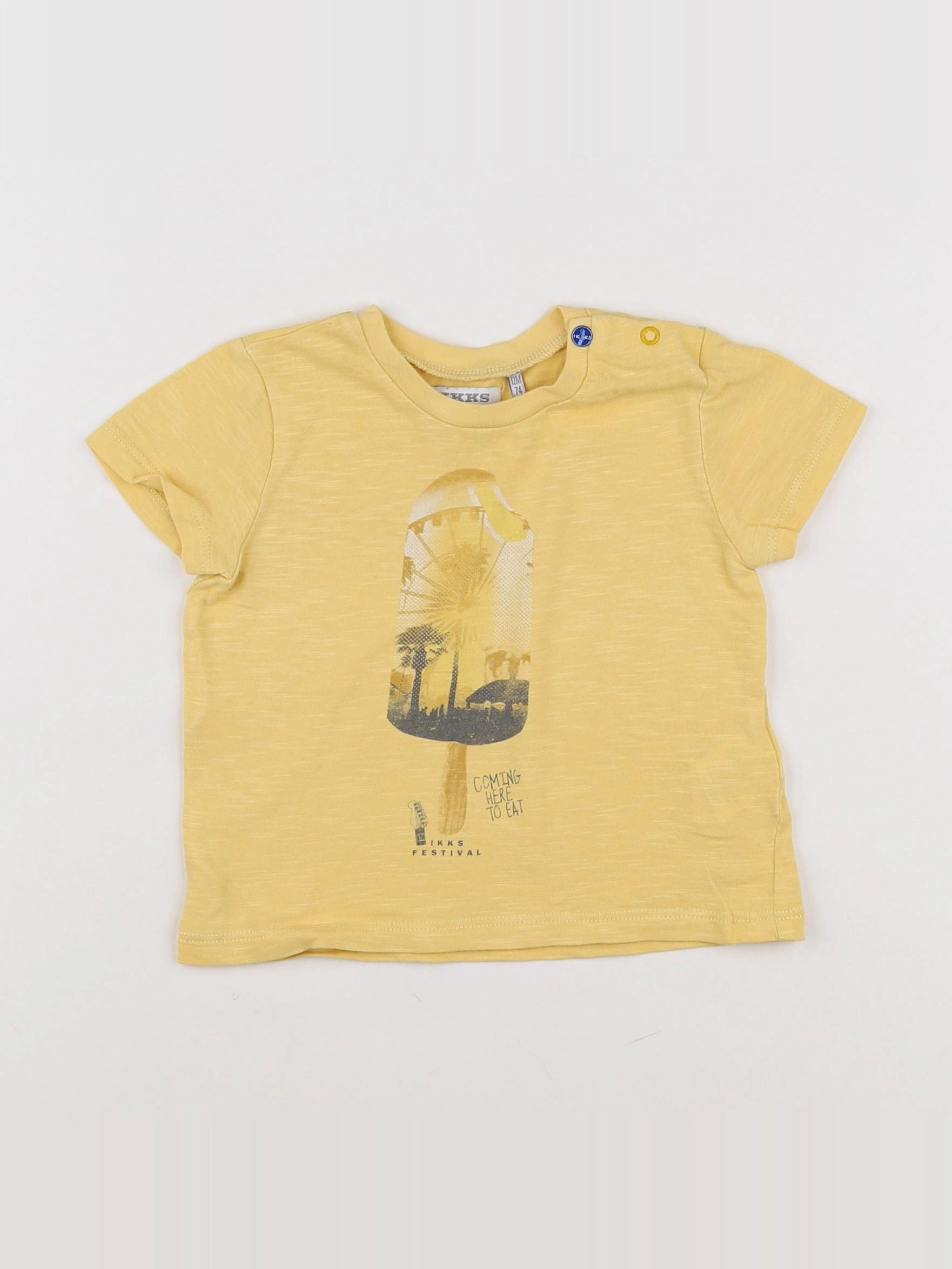 IKKS - tee-shirt jaune - 12 mois