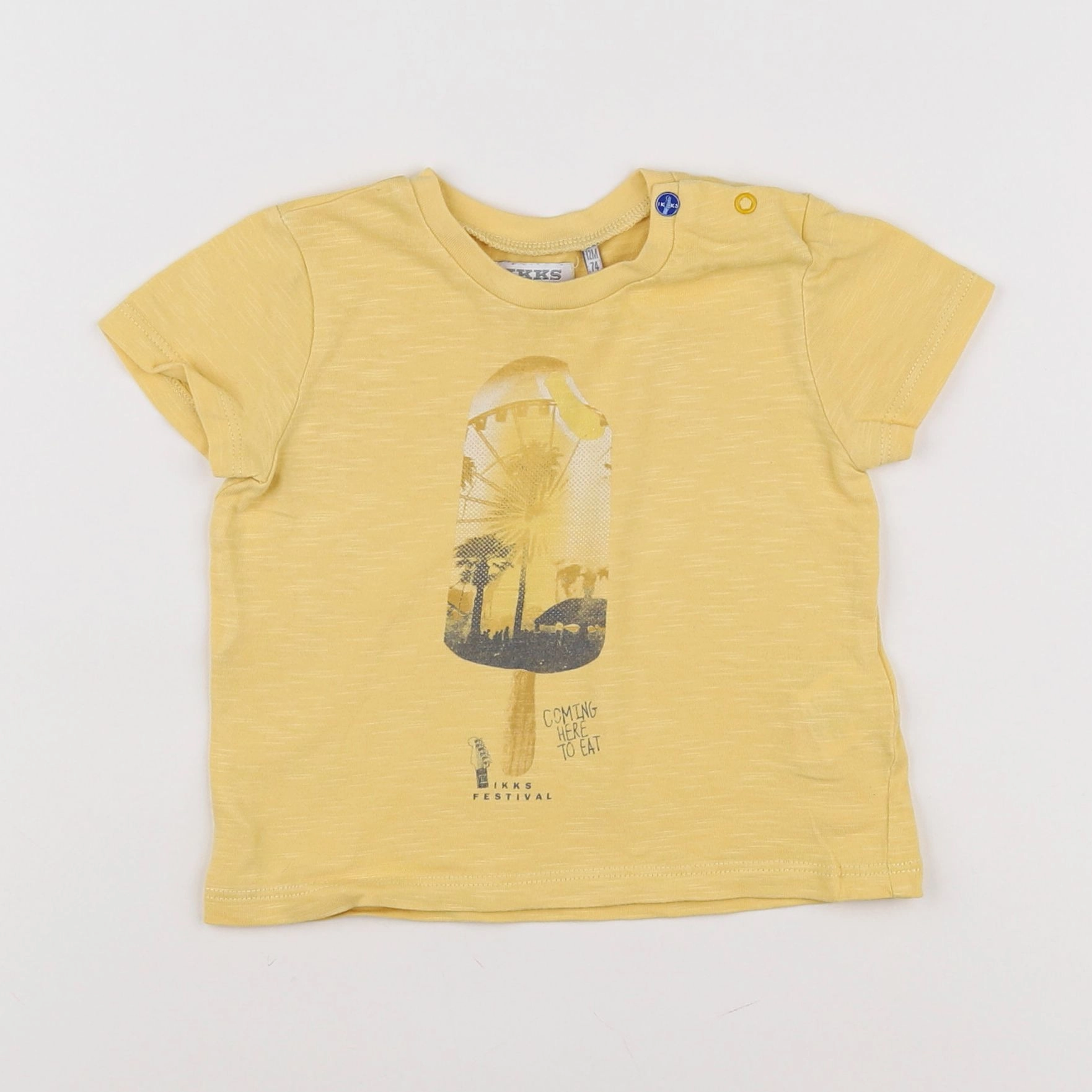 IKKS - tee-shirt jaune - 12 mois