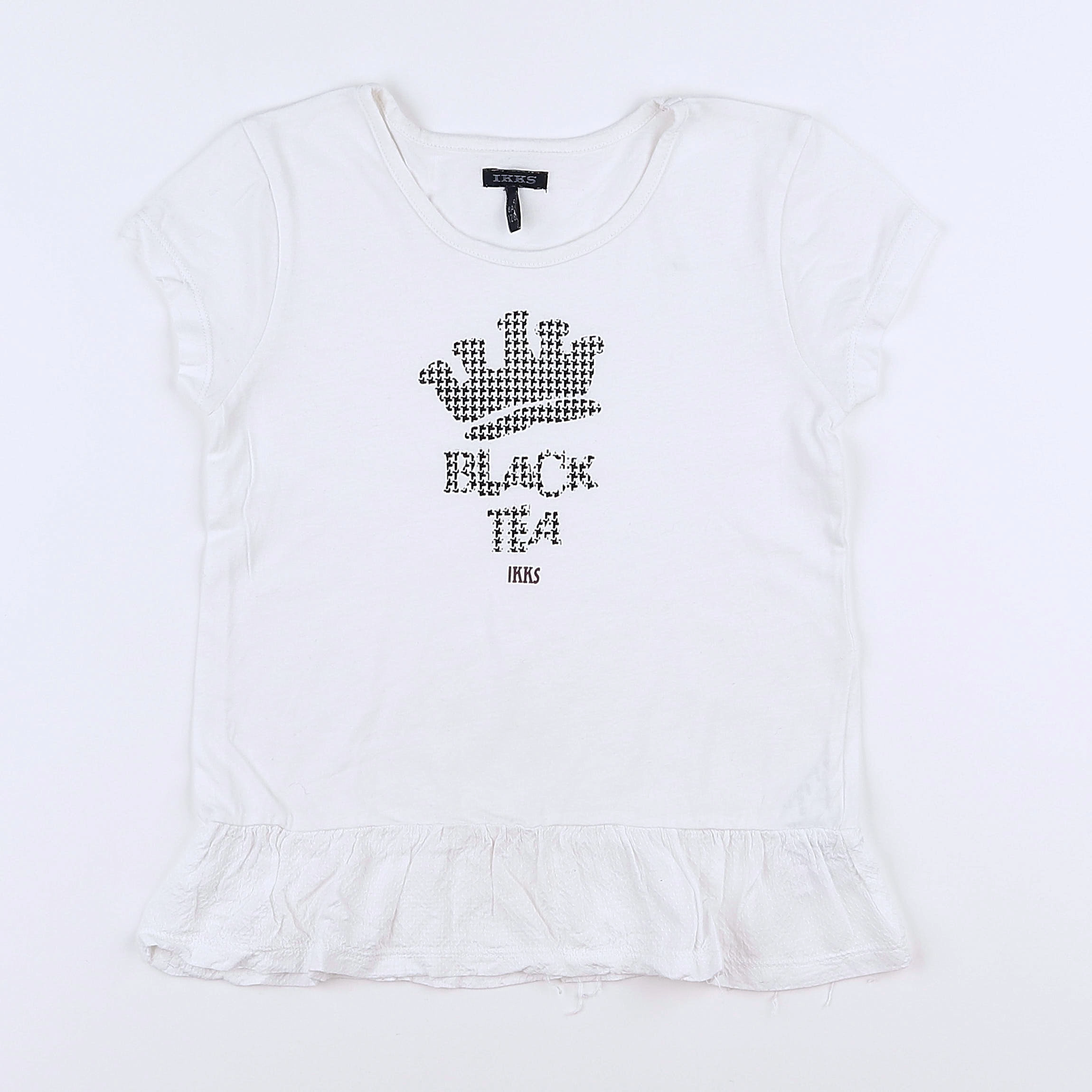 IKKS - tee-shirt blanc - 8 ans