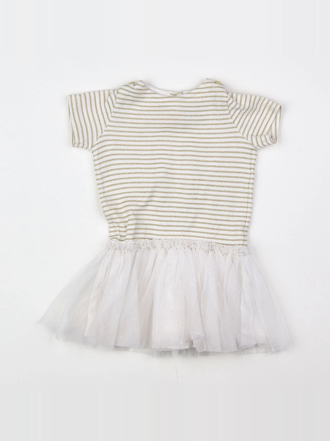 Petit Bateau - robe beige, or - 12 mois