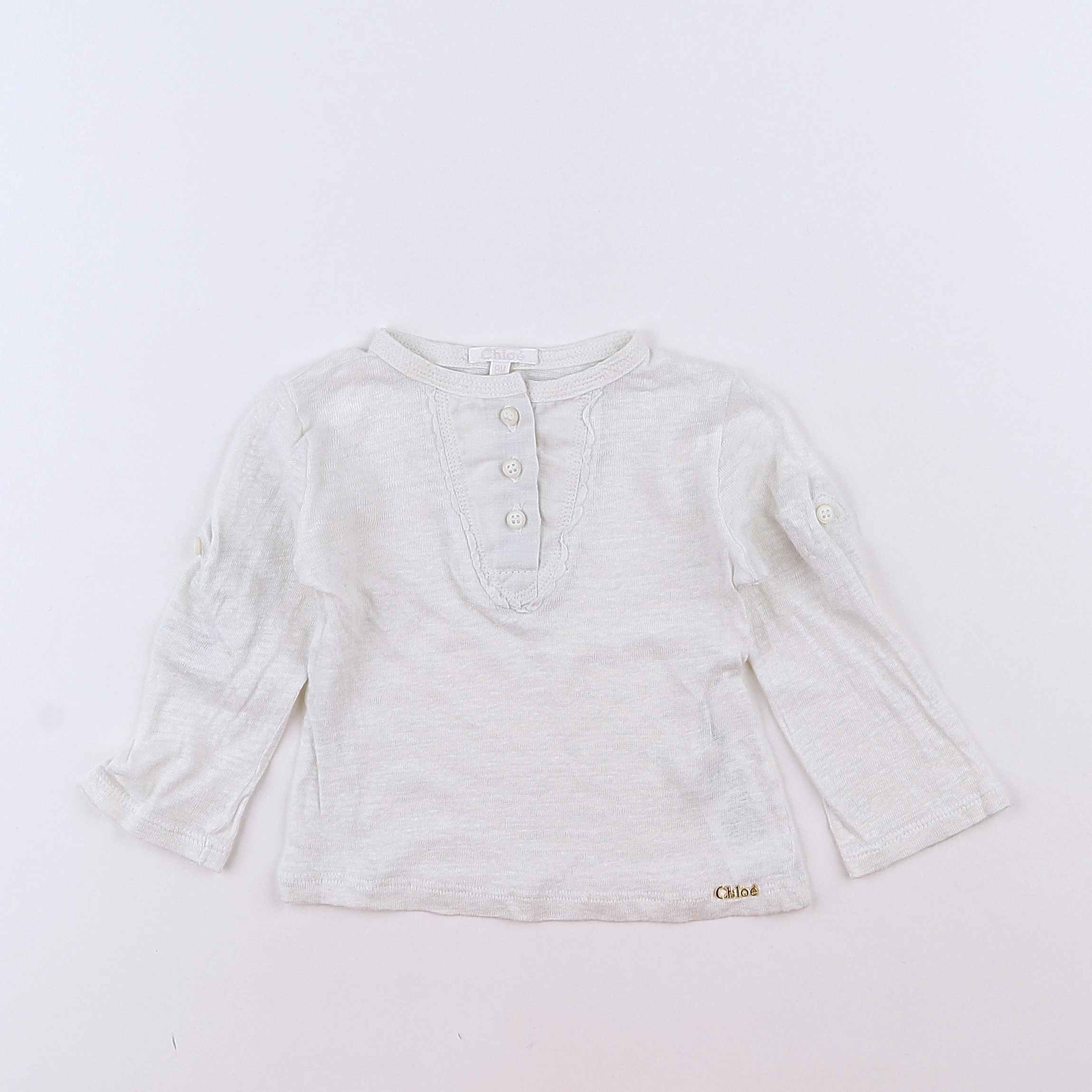 Chloé - tee-shirt beige - 9 mois