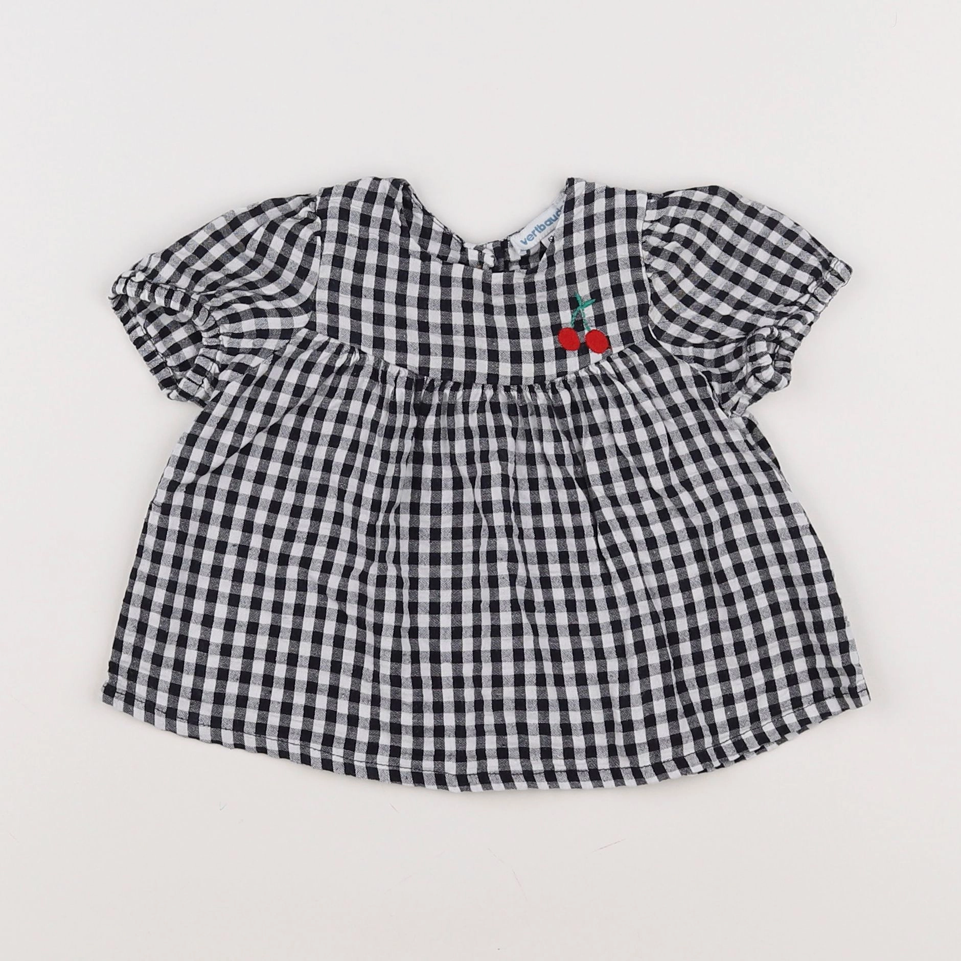 Vertbaudet - blouse blanc, bleu - 6 mois