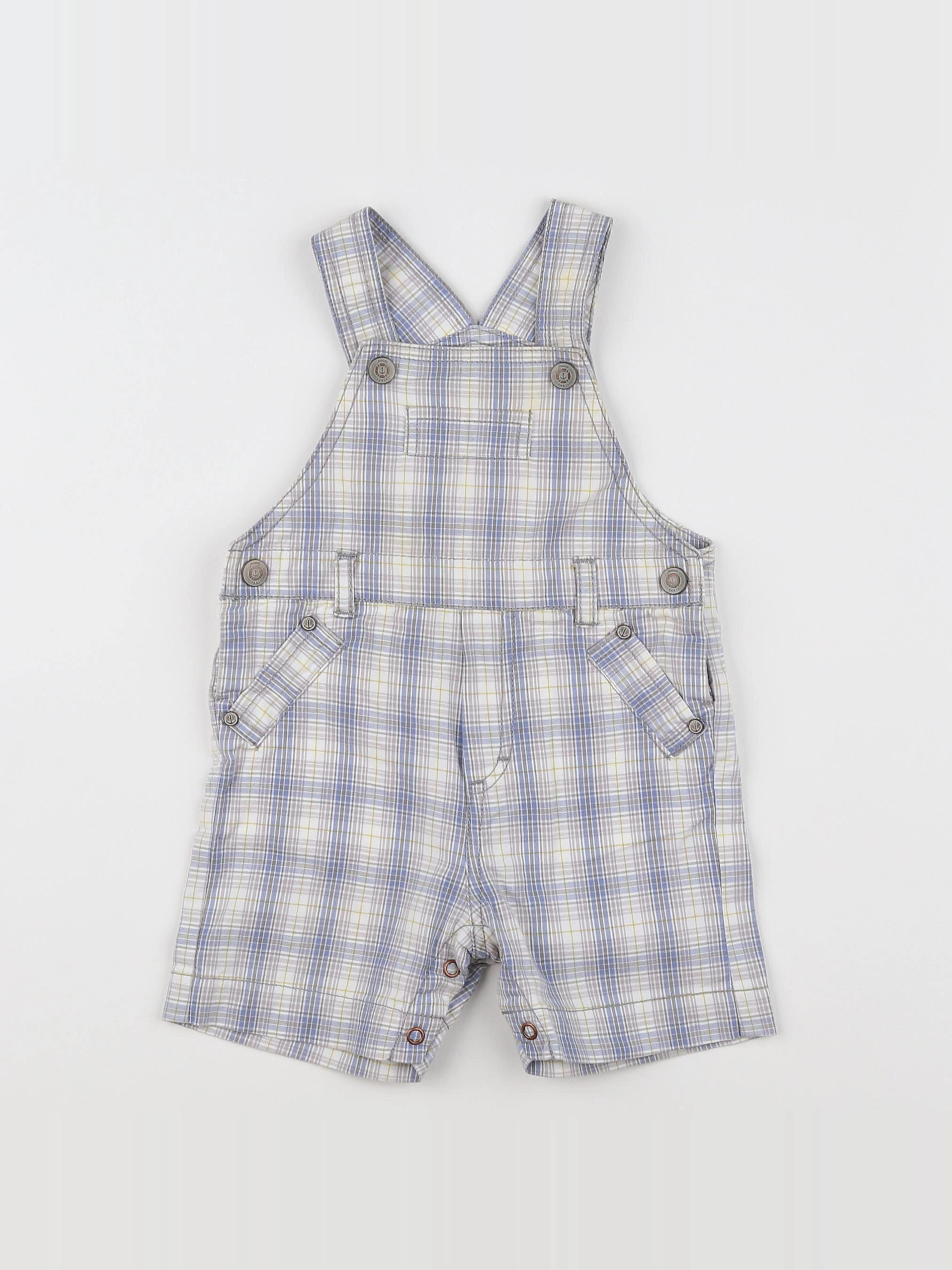 Jacadi - salopette bleu, beige - 6 mois