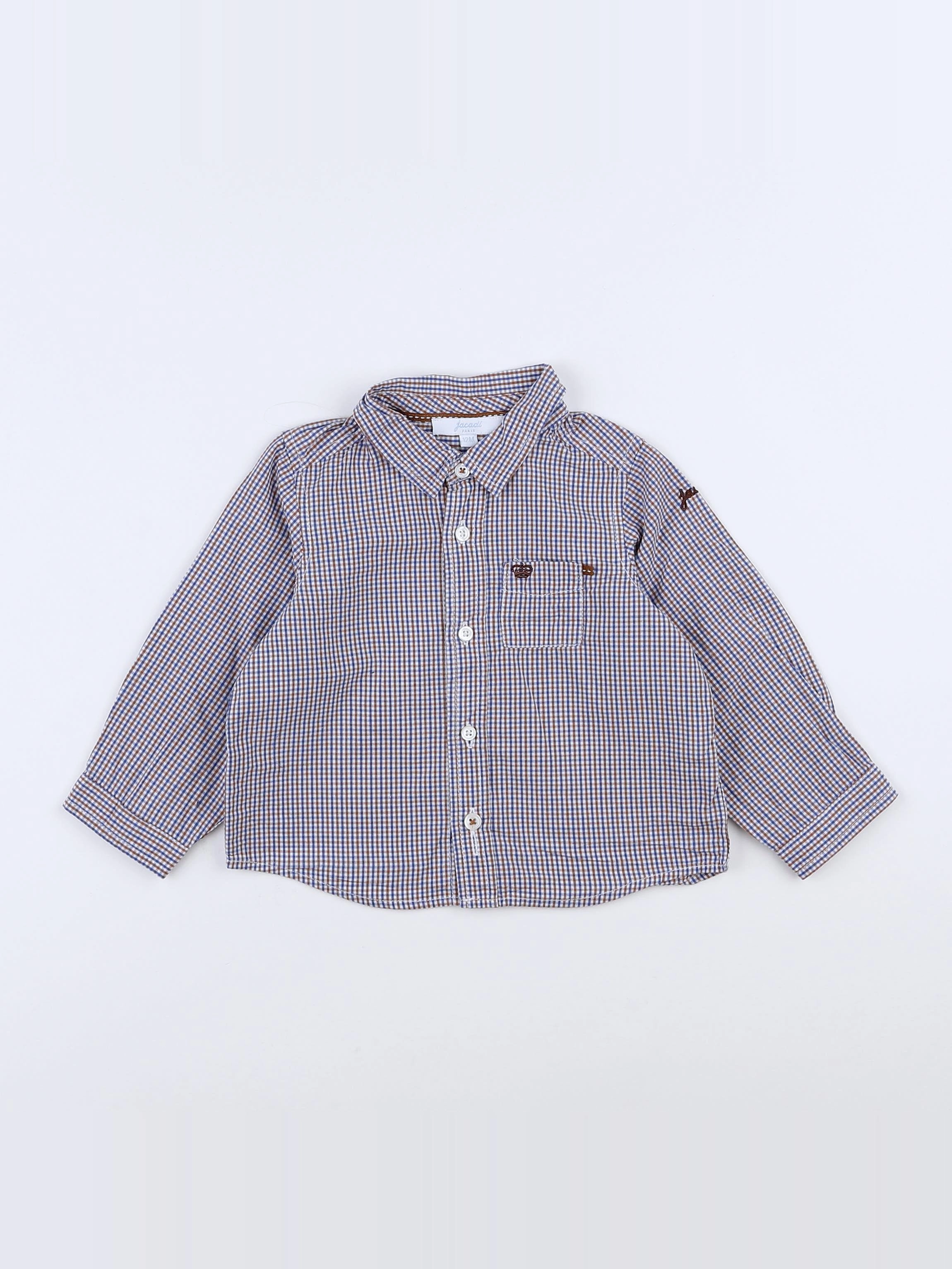Jacadi - chemise bleu - 12 mois