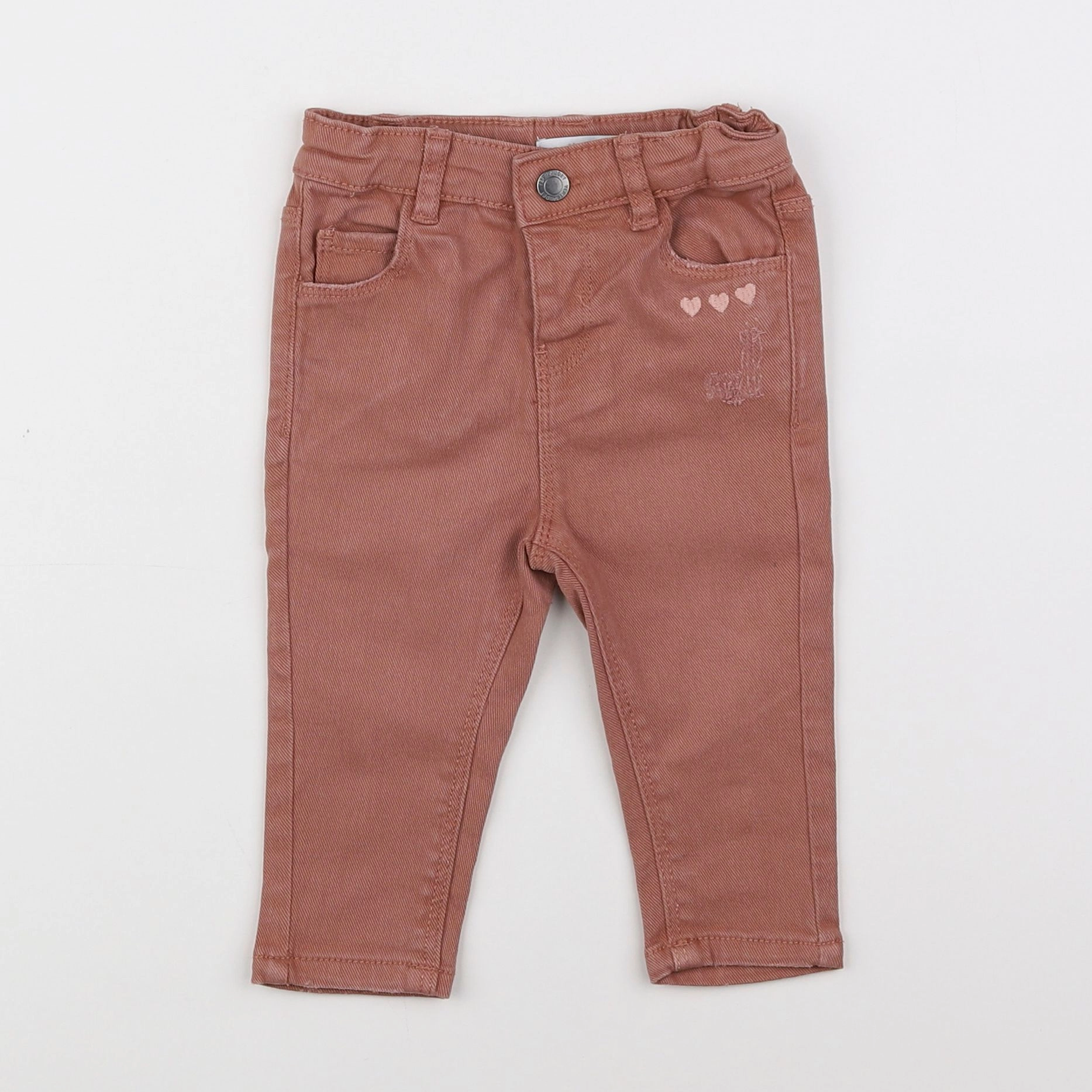 Vertbaudet - jean marron - 6 mois