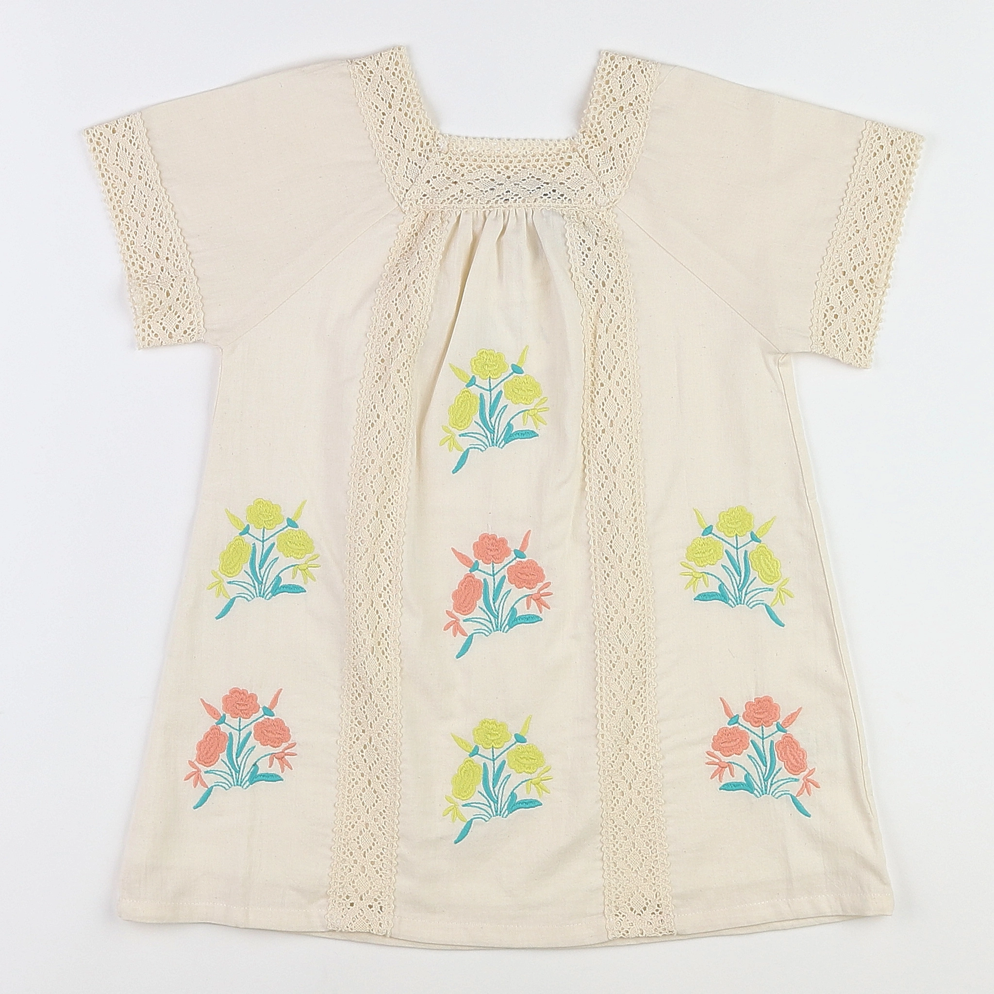 The new society - robe beige,multicolore (état neuf) - 3 ans