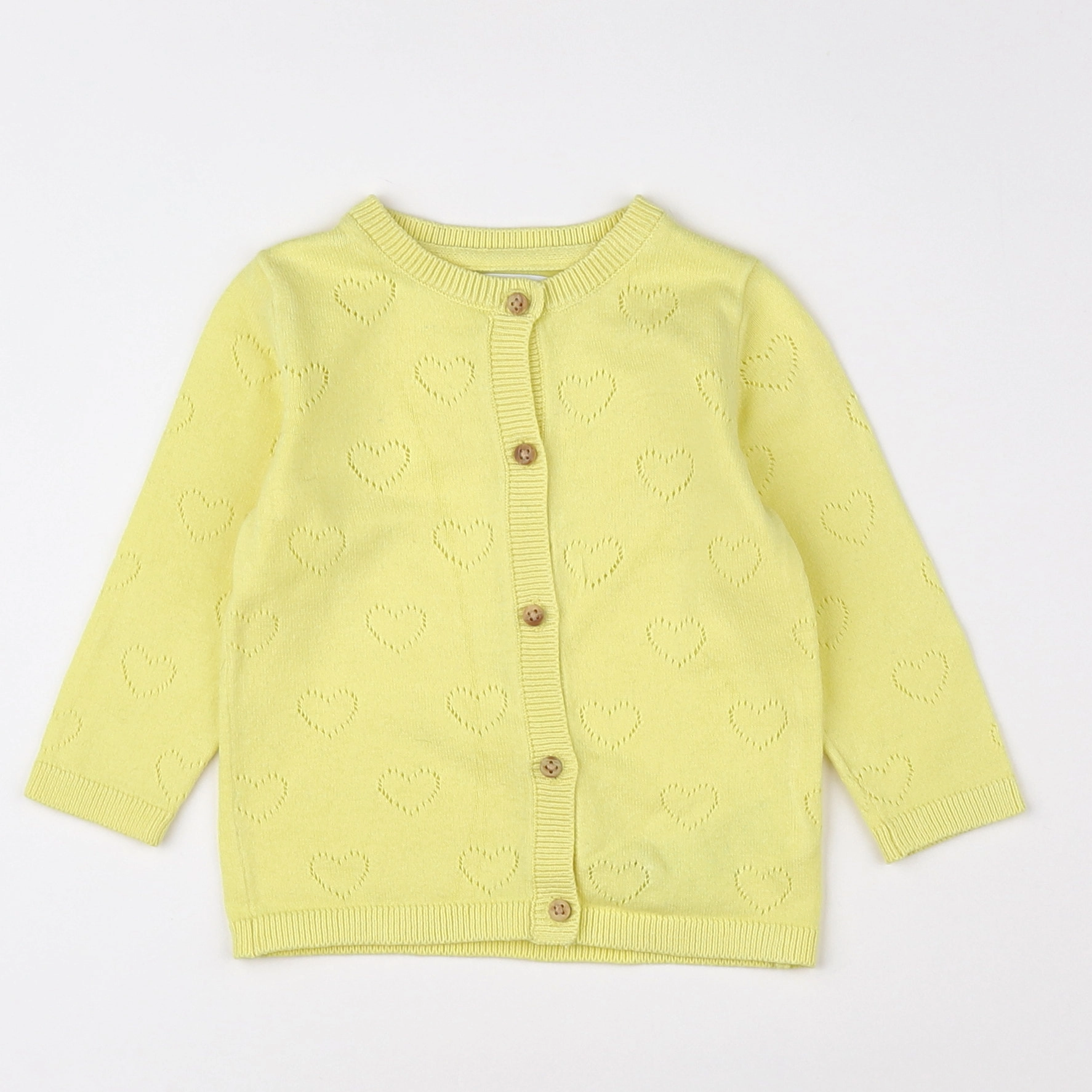 Vertbaudet - gilet jaune - 9 mois