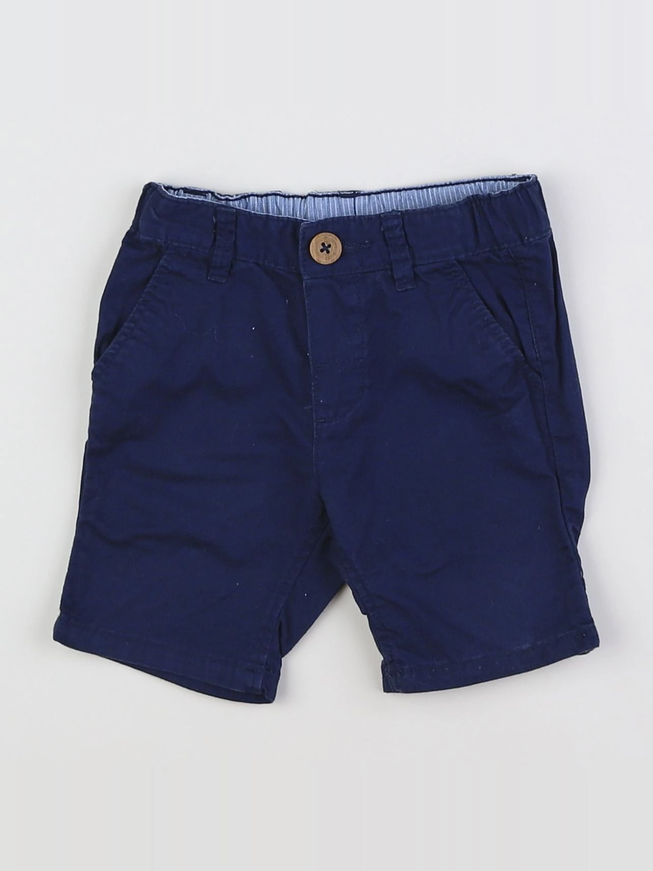 H&M - short bleu - 3/6 mois