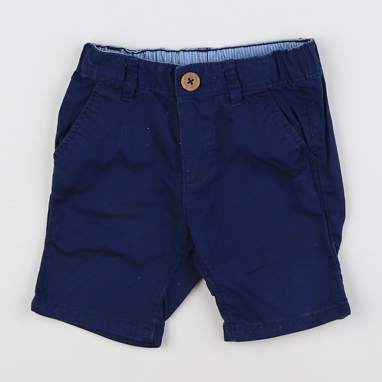 H&M - short bleu - 3/6 mois