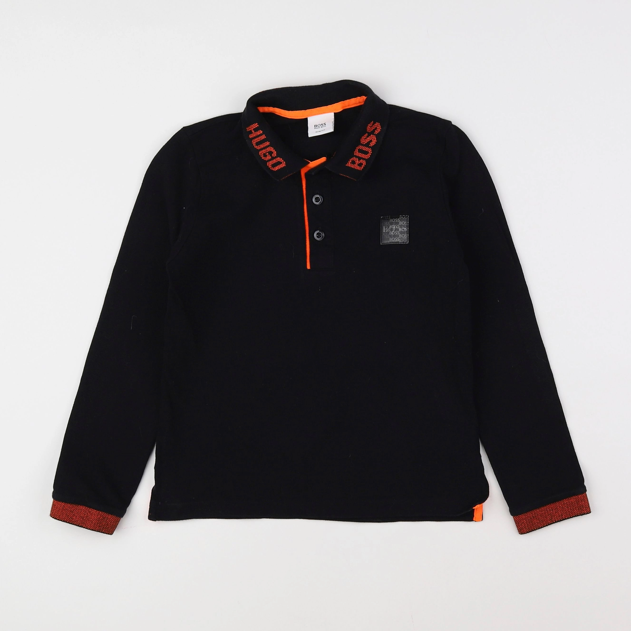 Hugo Boss - polo noir, orange - 6 ans