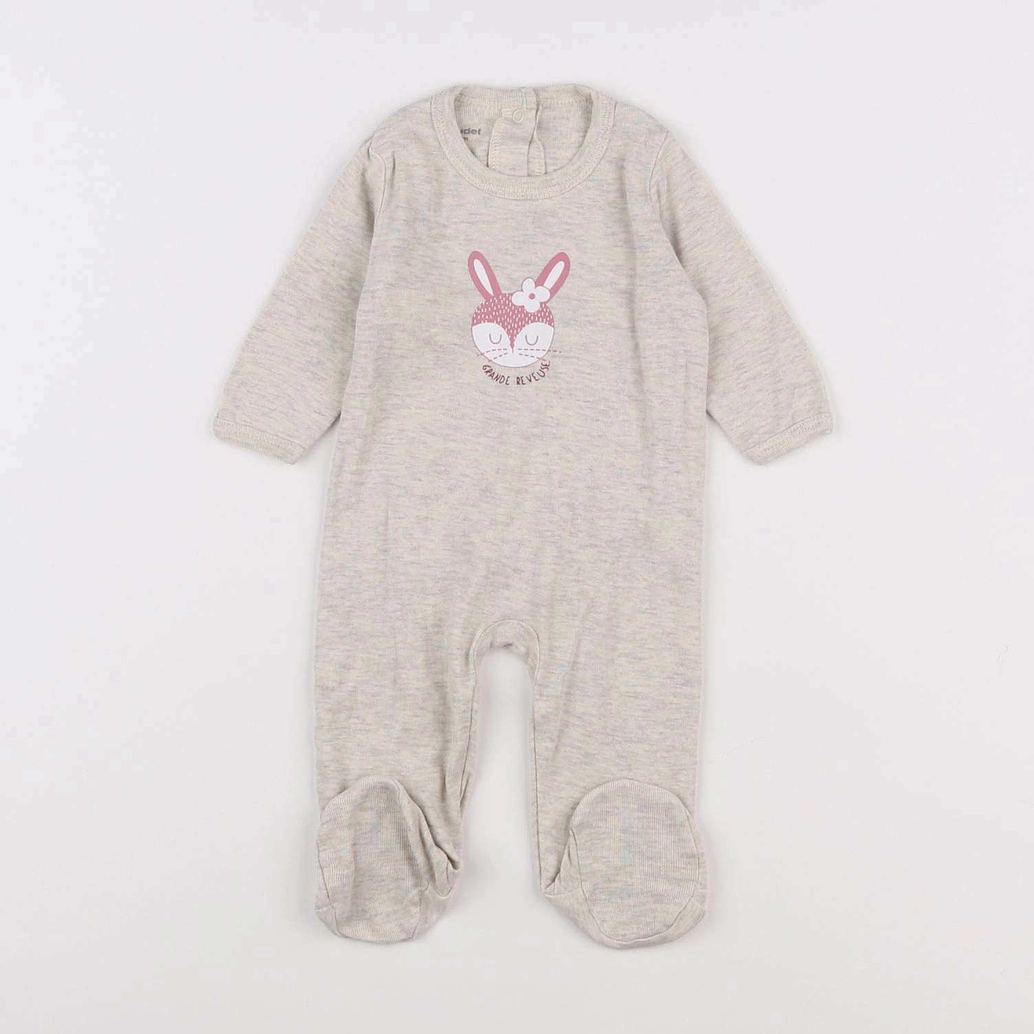 Vertbaudet - pyjama coton gris - 3 mois