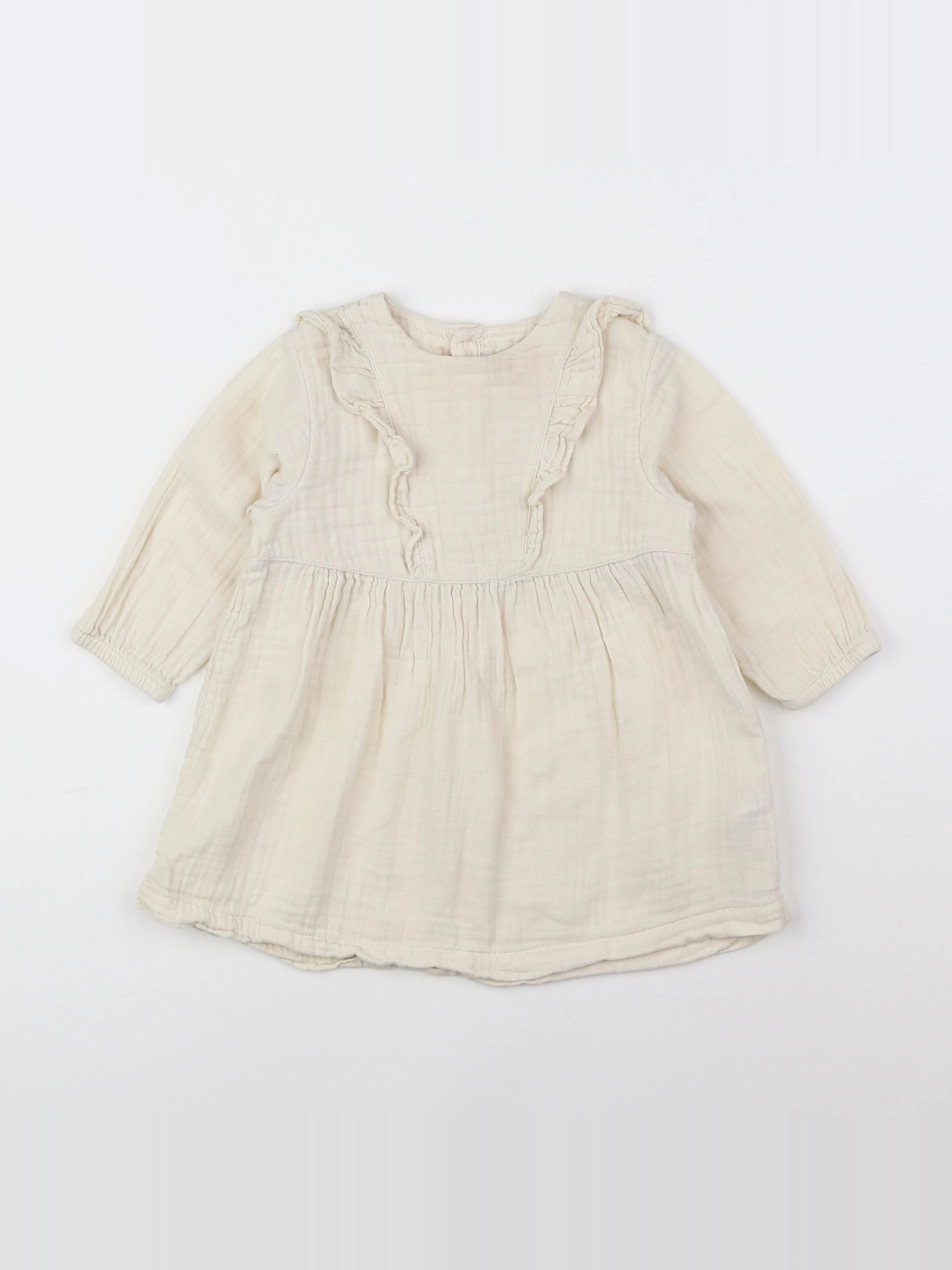 Petit Bateau - robe beige - 18 mois
